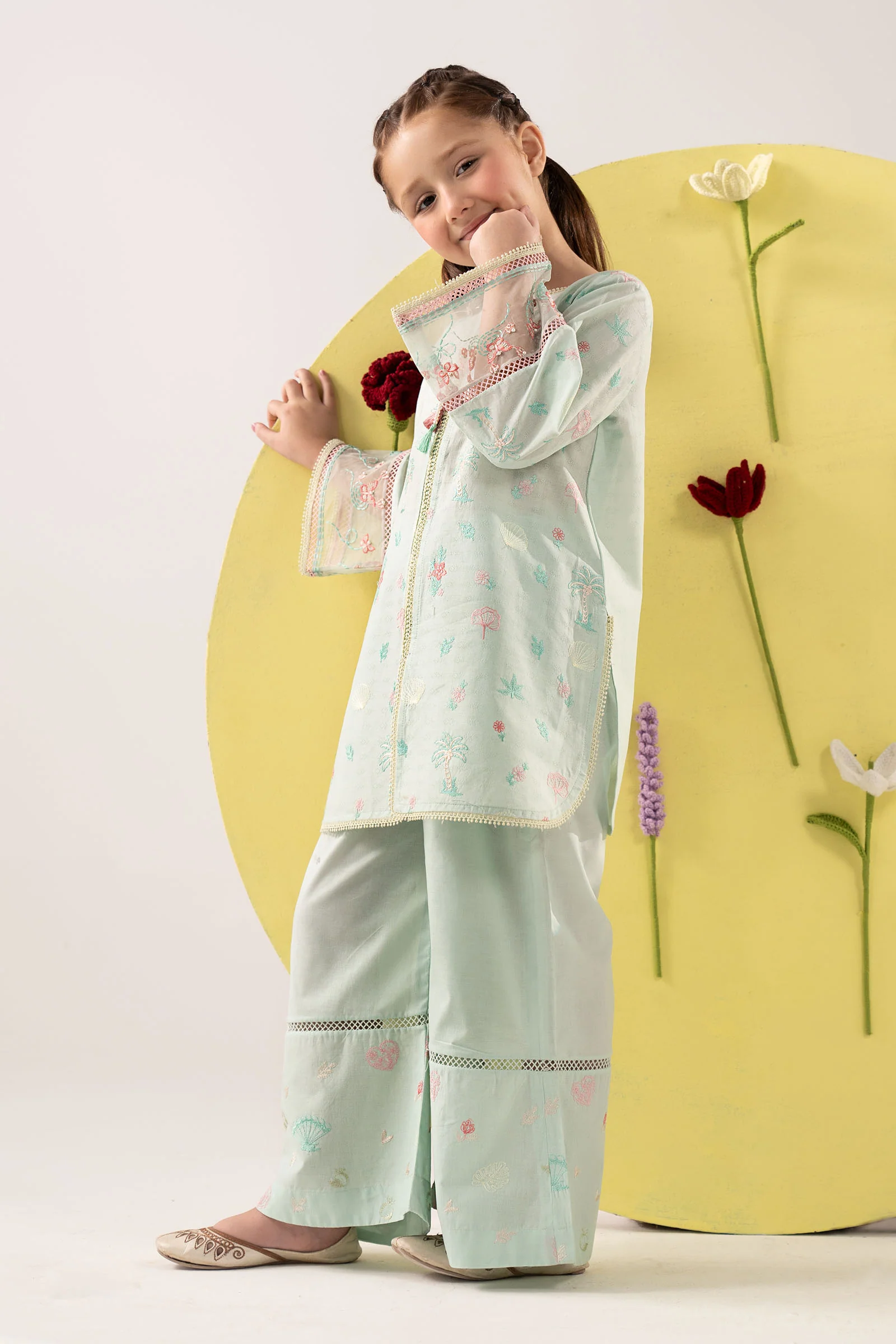 2 Piece Embroidered Dobby Lawn Suit - Image 4