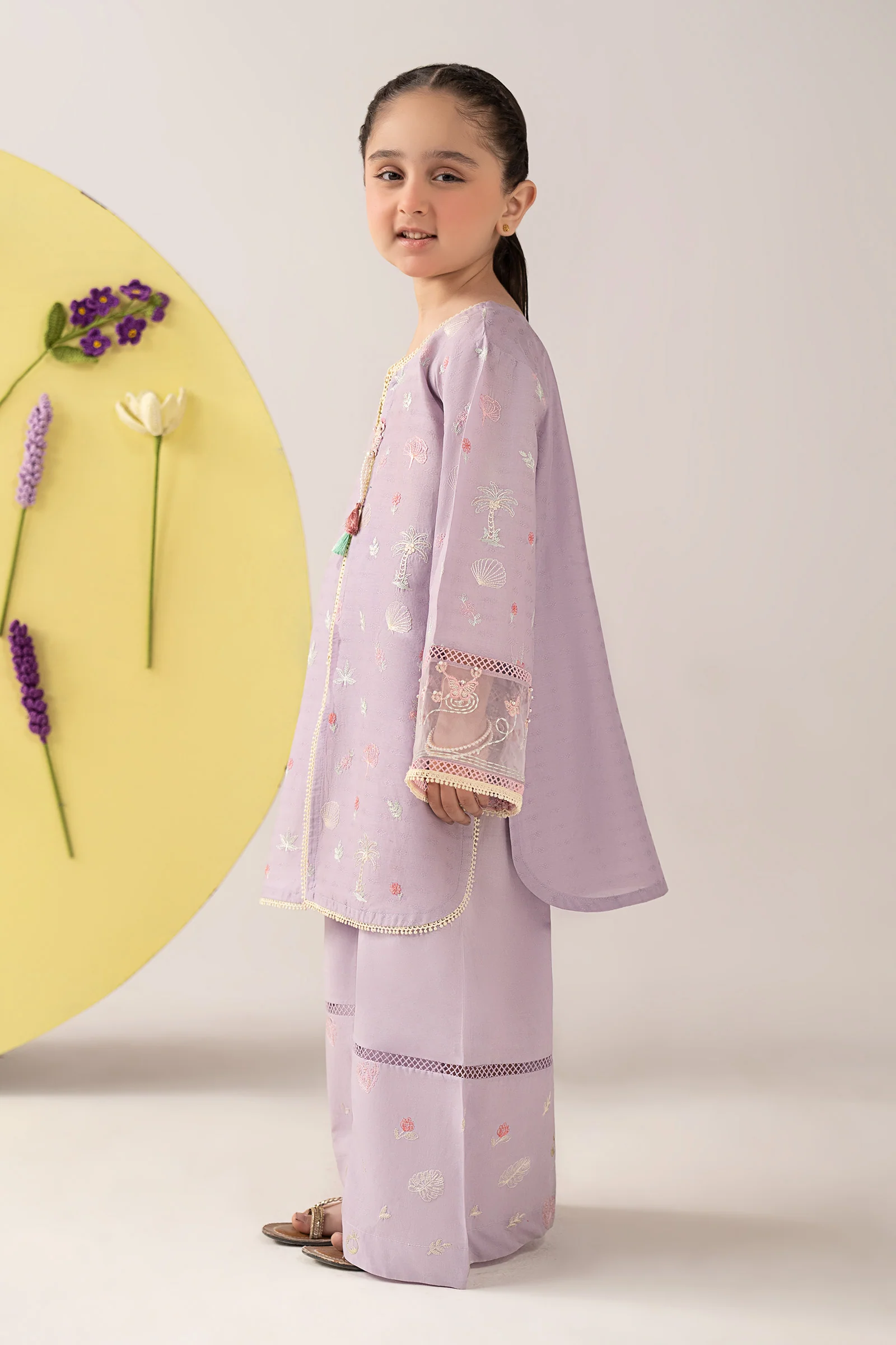 2 Piece Embroidered Dobby Lawn Suit - Image 5