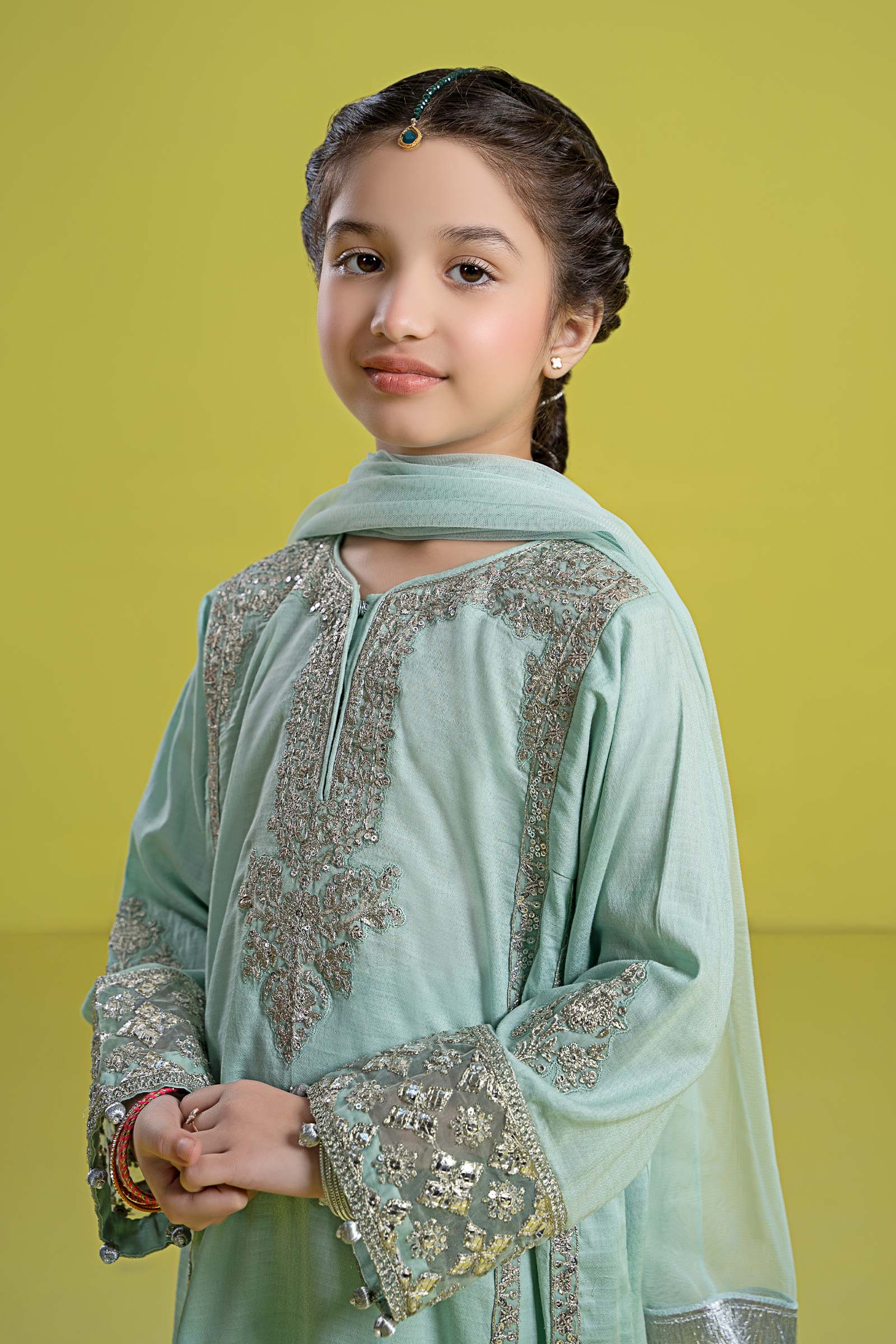 3 Piece Embroidered Dobby Suit - Image 5