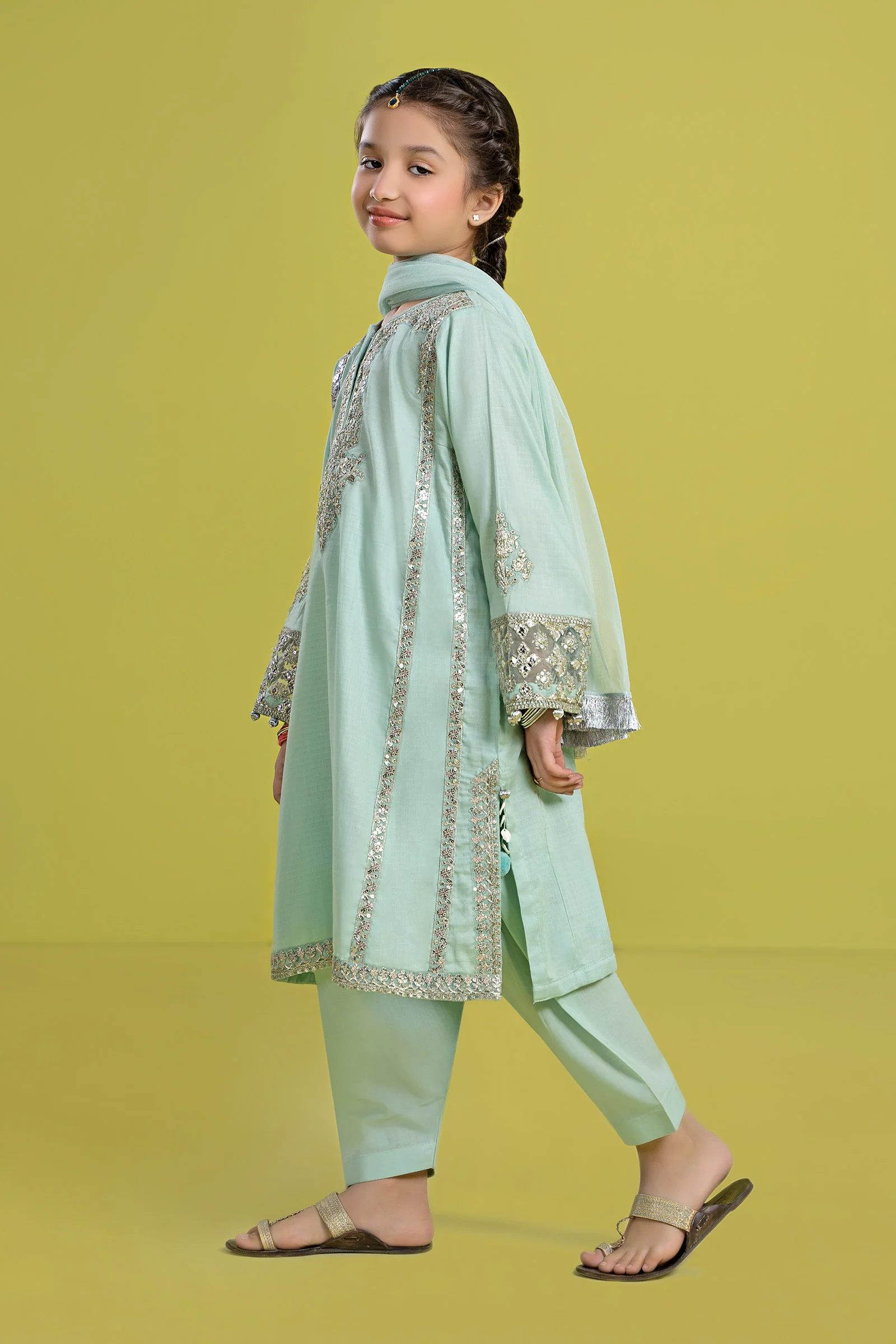 3 Piece Embroidered Dobby Suit - Image 8