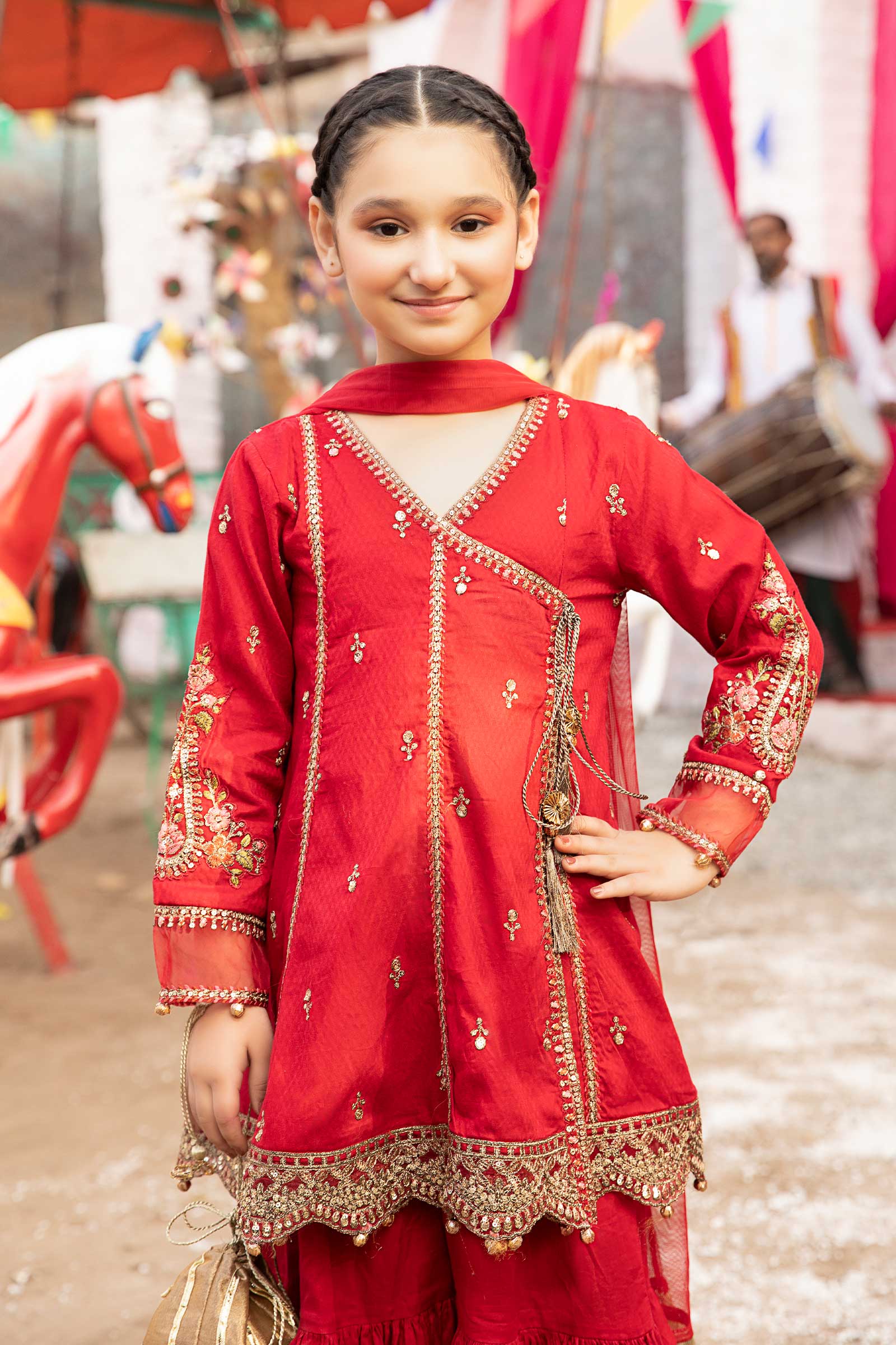 3 Piece Embroidered Dobby Suit - Image 2