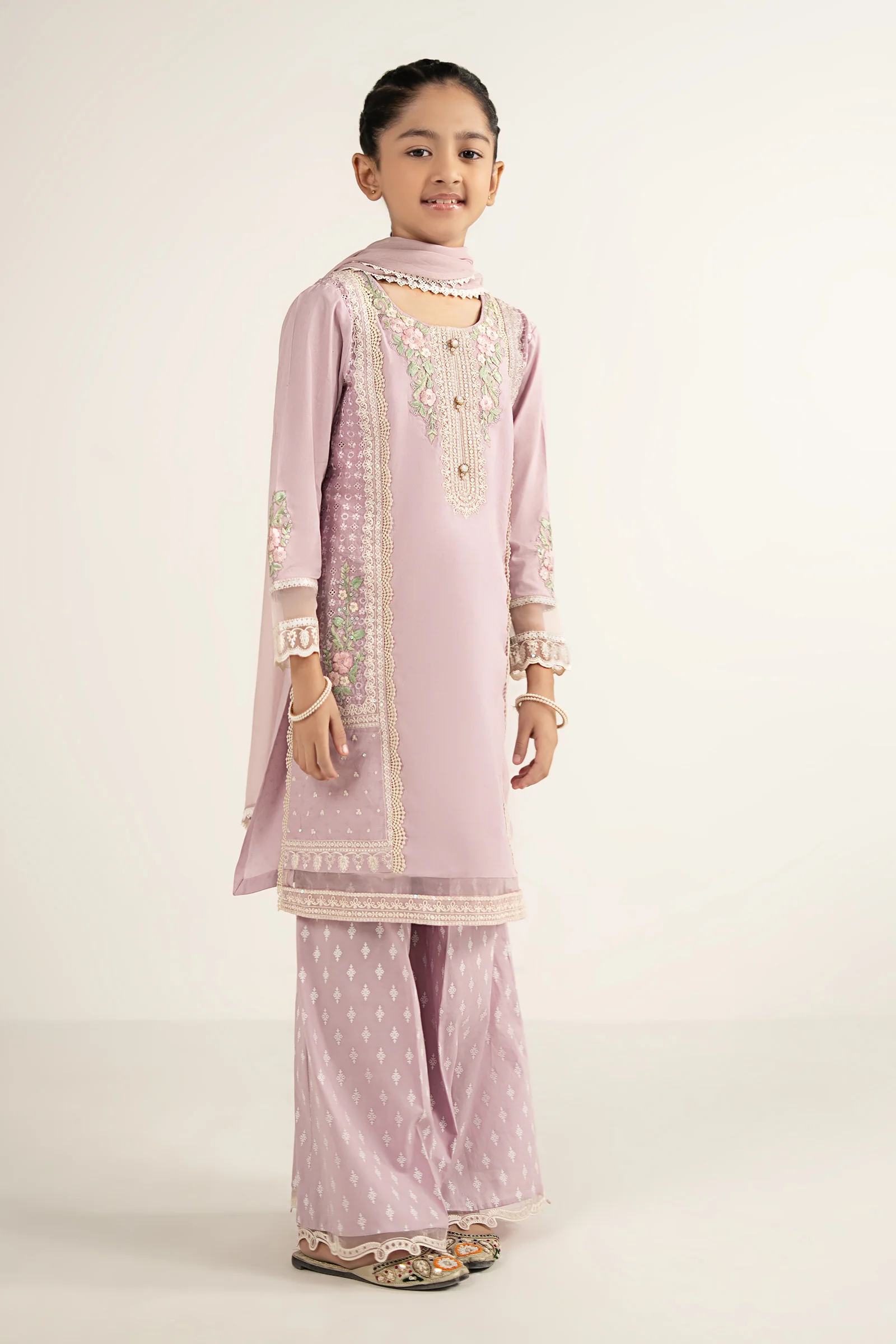 3 Piece Embroidered Dobby Lawn Suit - Image 6