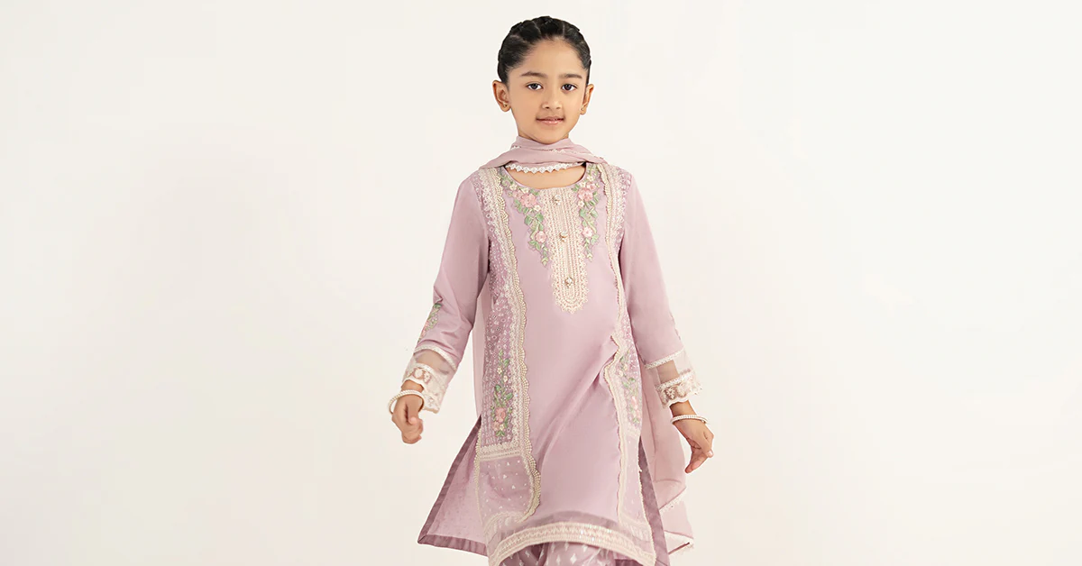 3 Piece Embroidered Dobby Lawn Suit - Image 8