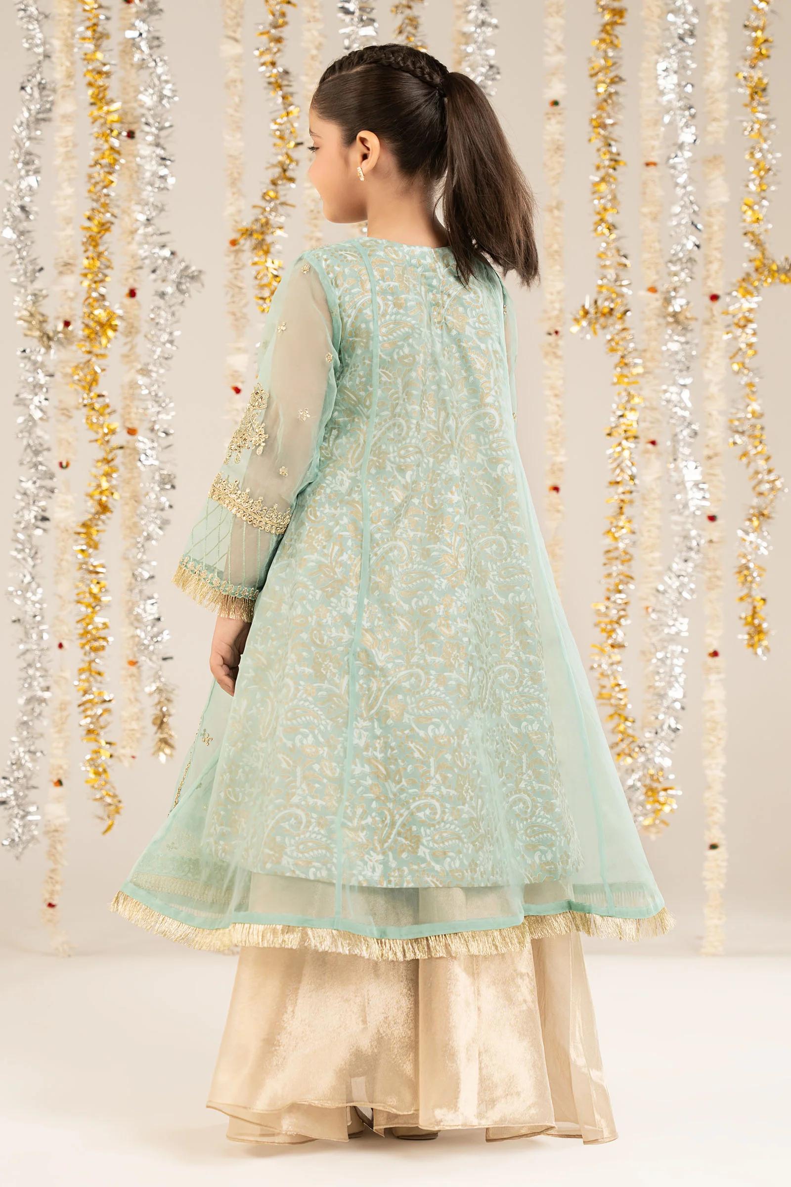 2 Piece Embroidered Organza Suit - Image 9