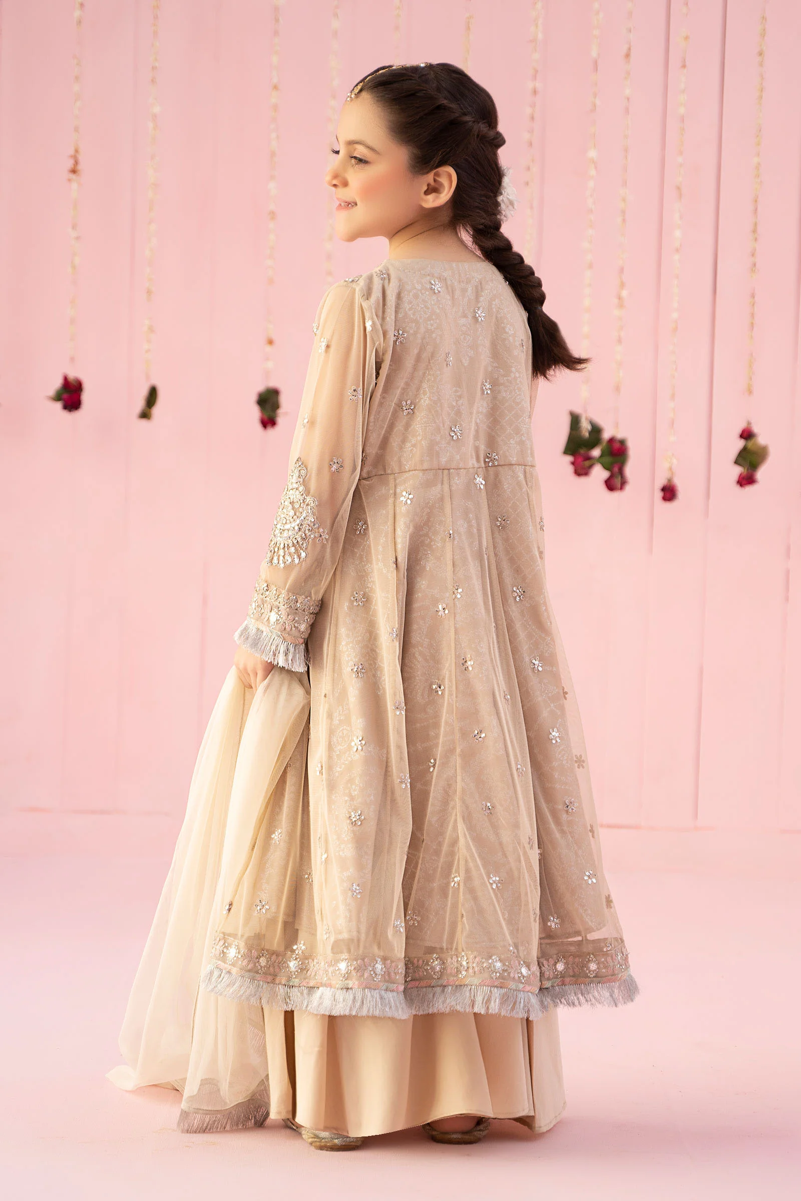3 Piece Embroidered Net Suit - Image 7