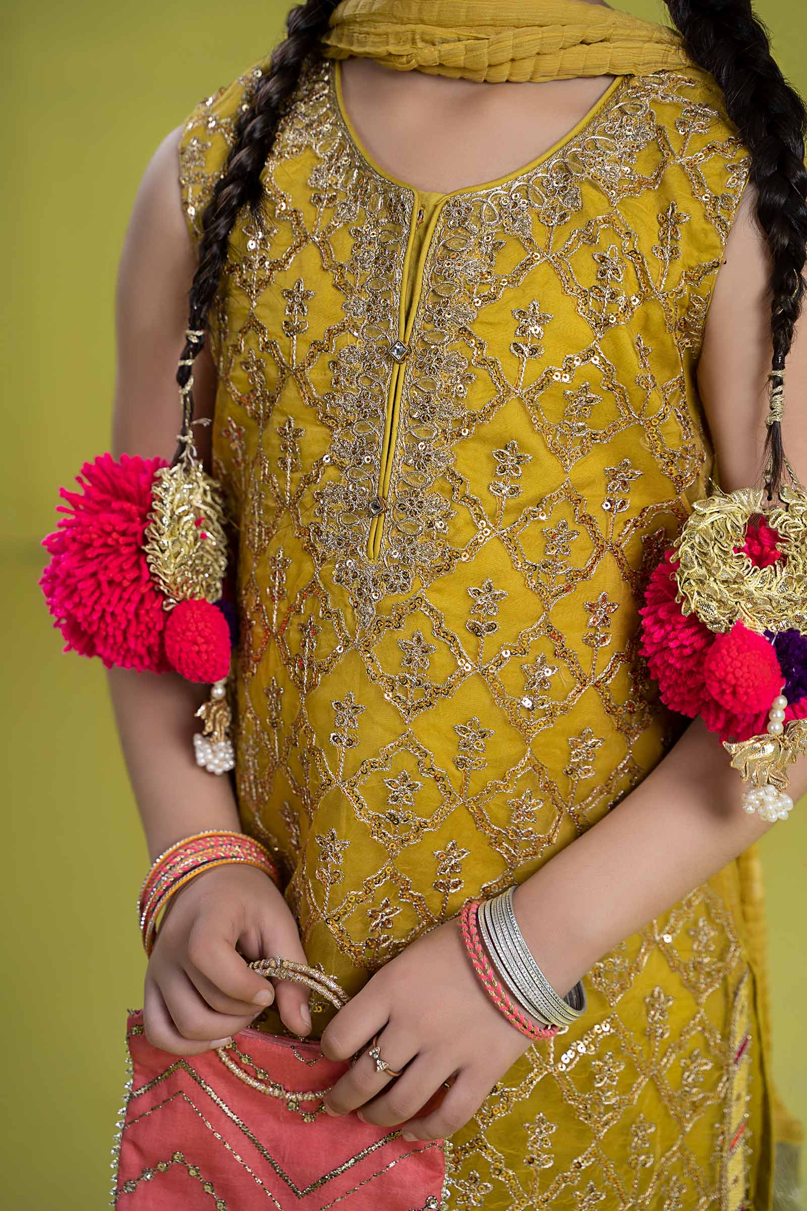 3 Piece Embroidered Organza Suit - Image 3