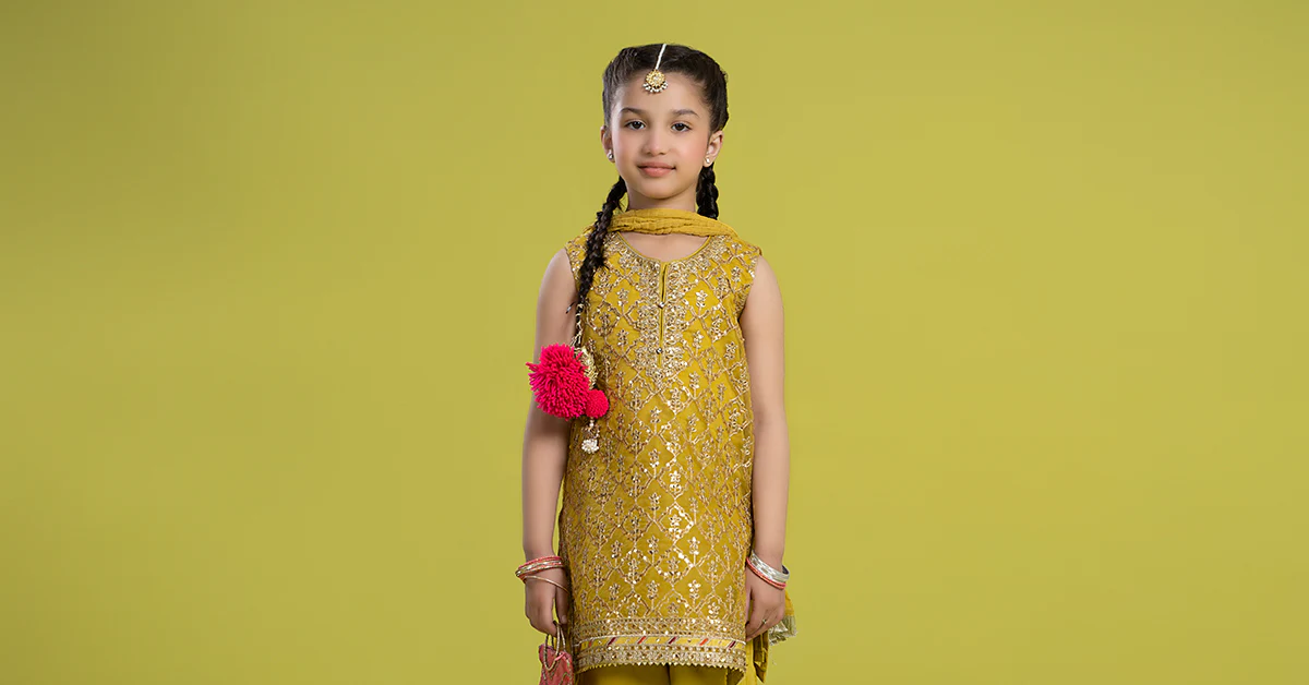 3 Piece Embroidered Organza Suit - Image 7