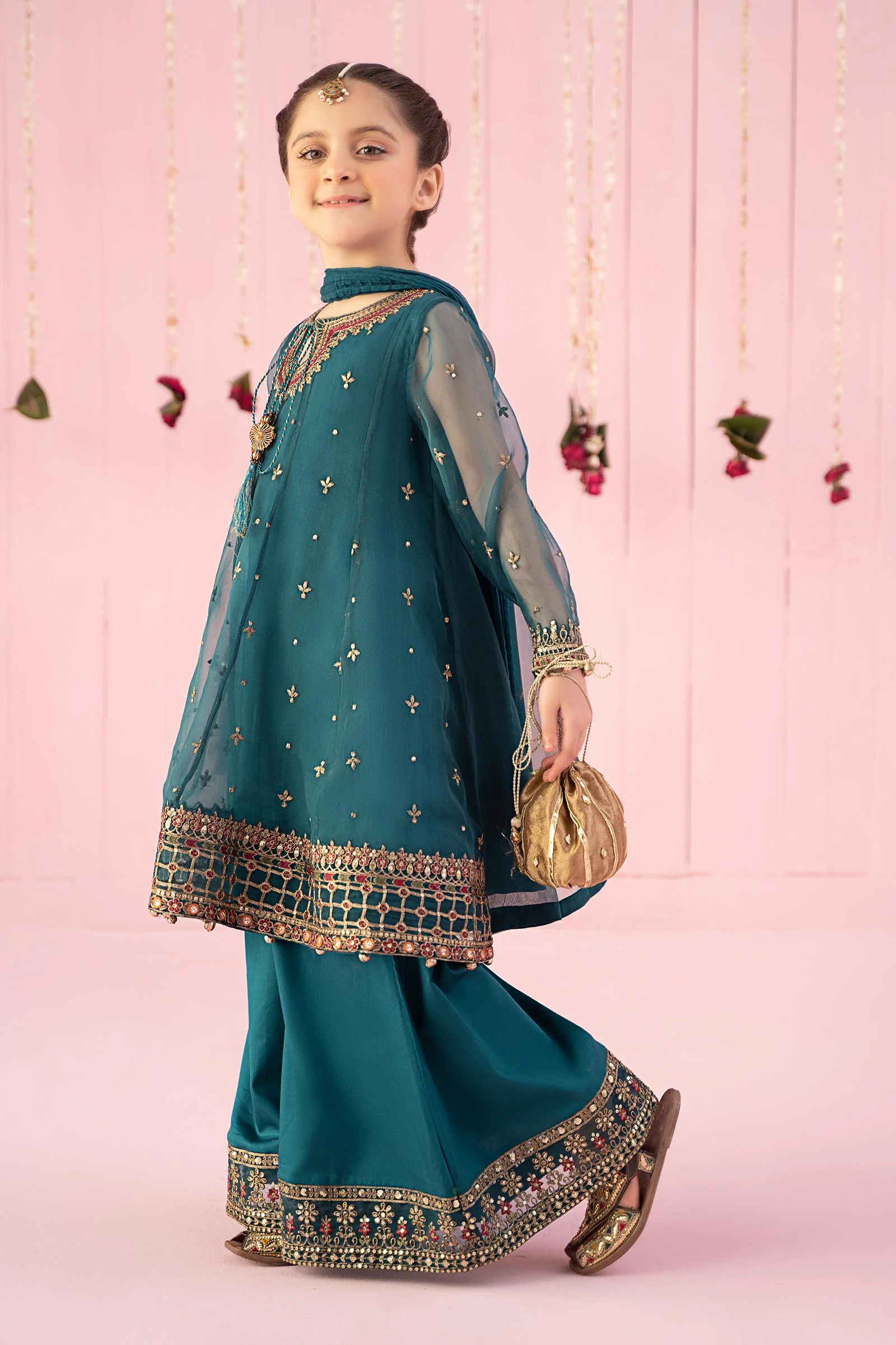 3 Piece Embroidered Organza Suit - Image 7