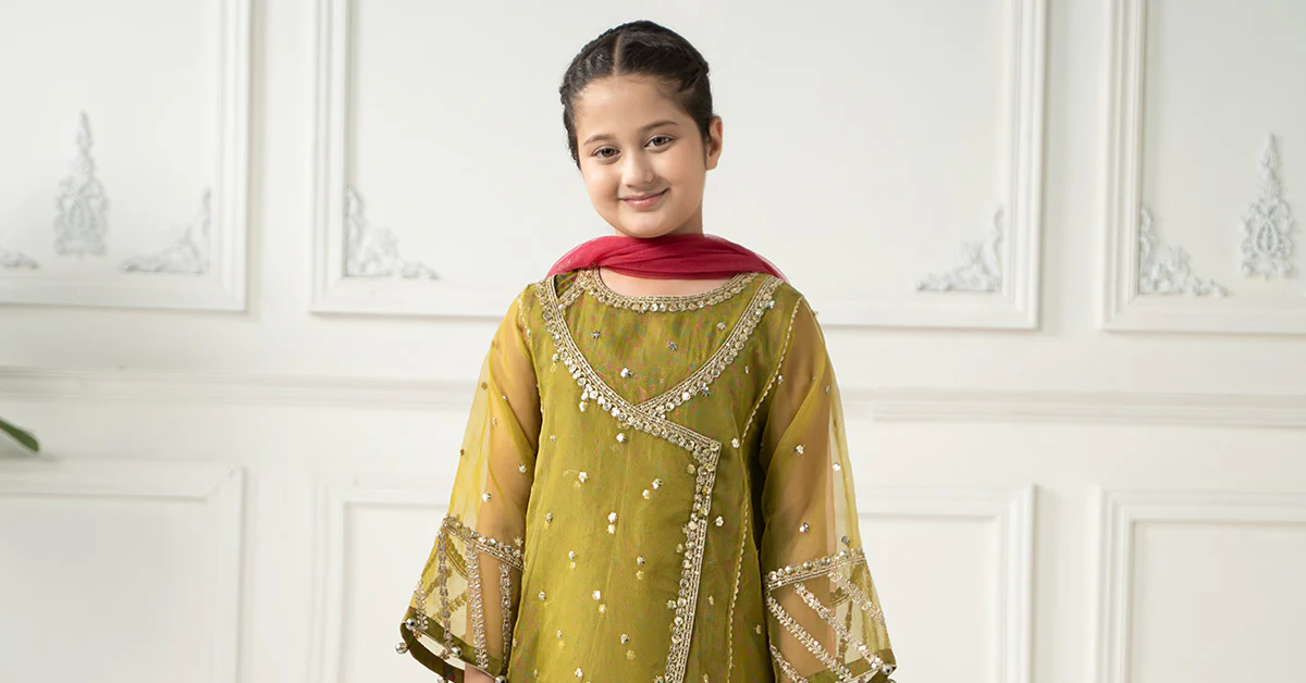 3 Piece Embroidered Poly Organza Suit - Image 7