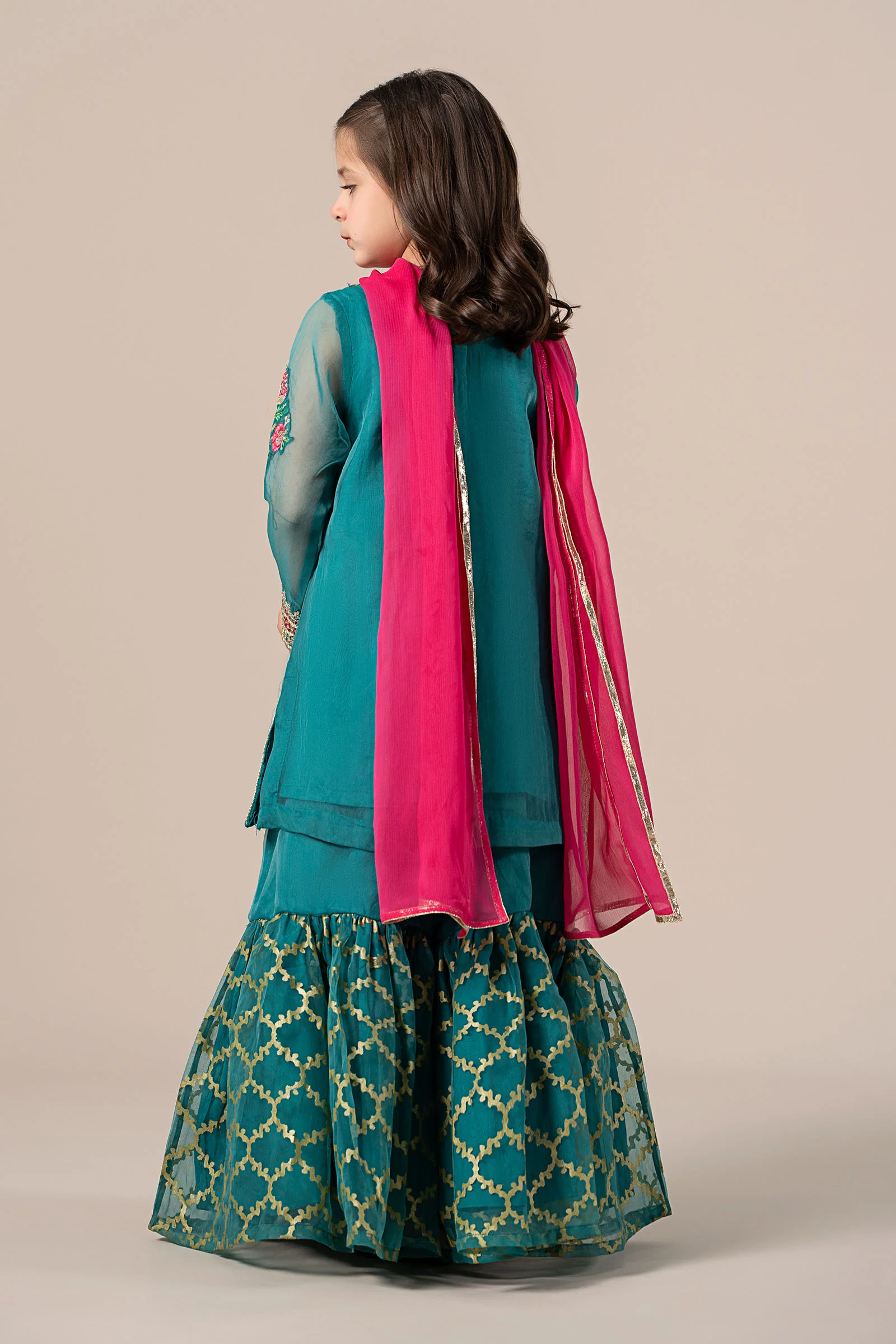 3 Piece Embroidered Organza Suit - Image 6