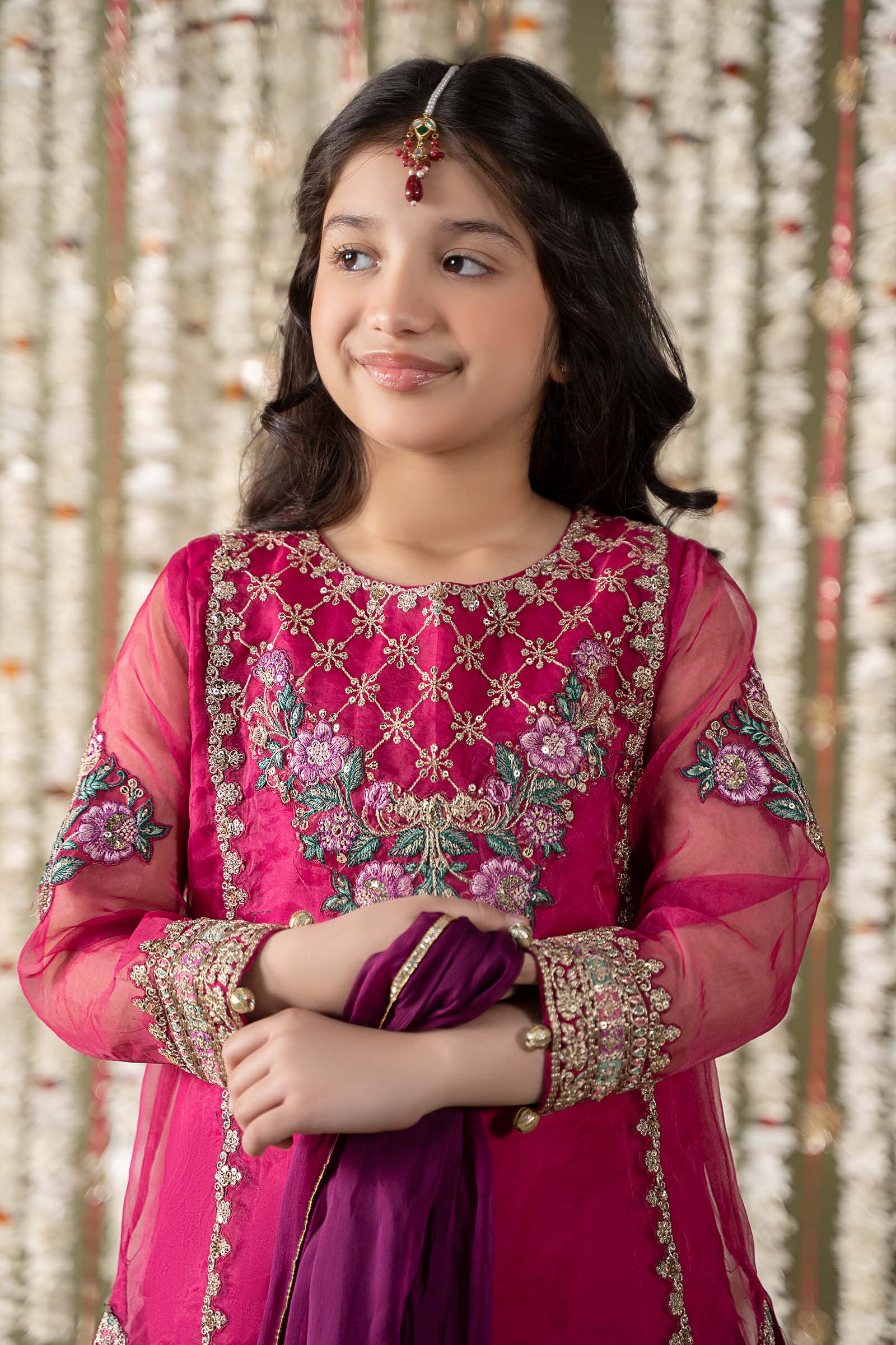 3 Piece Embroidered Organza Suit - Image 3