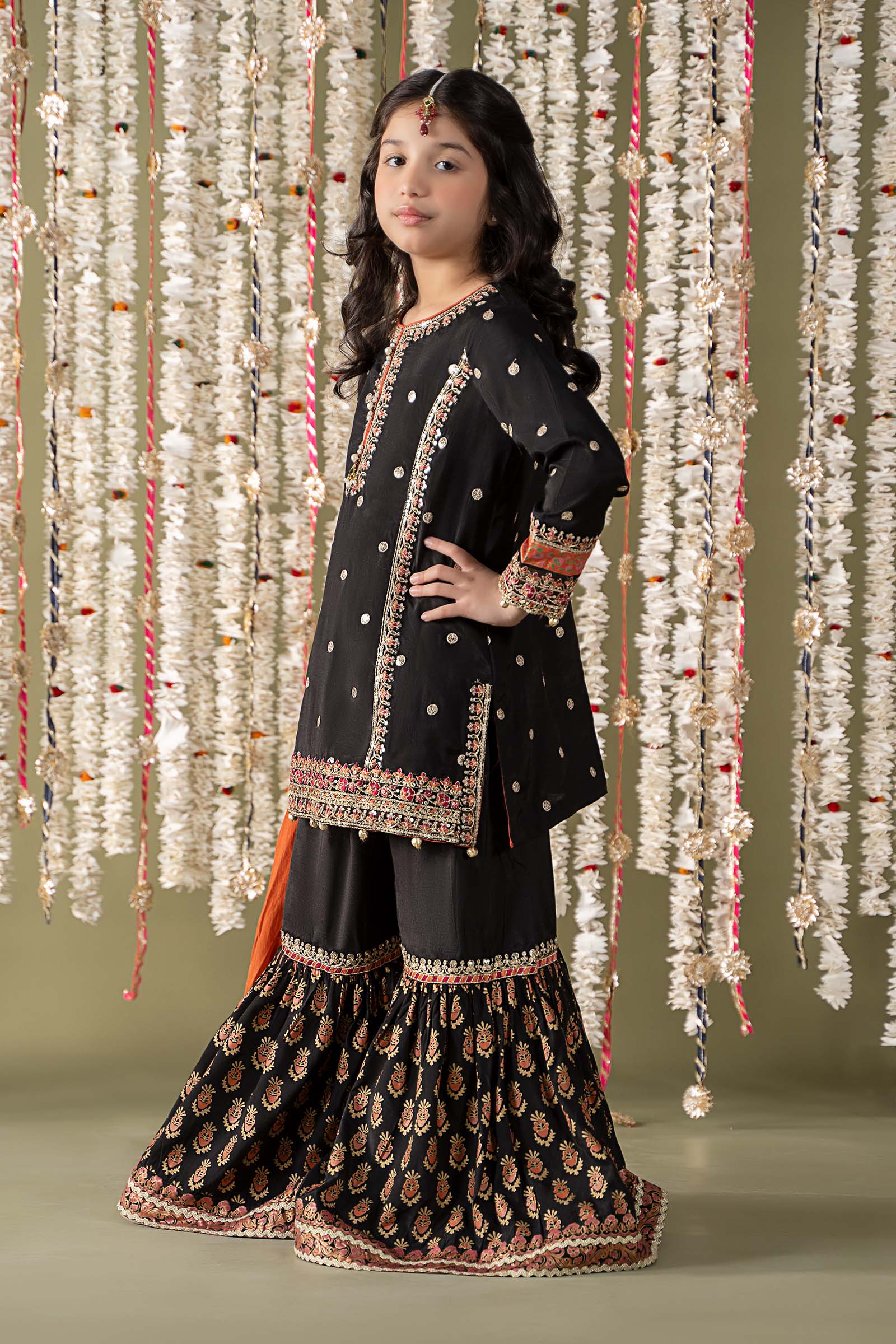 3 Piece Embroidered Raw Silk Suit - Image 4