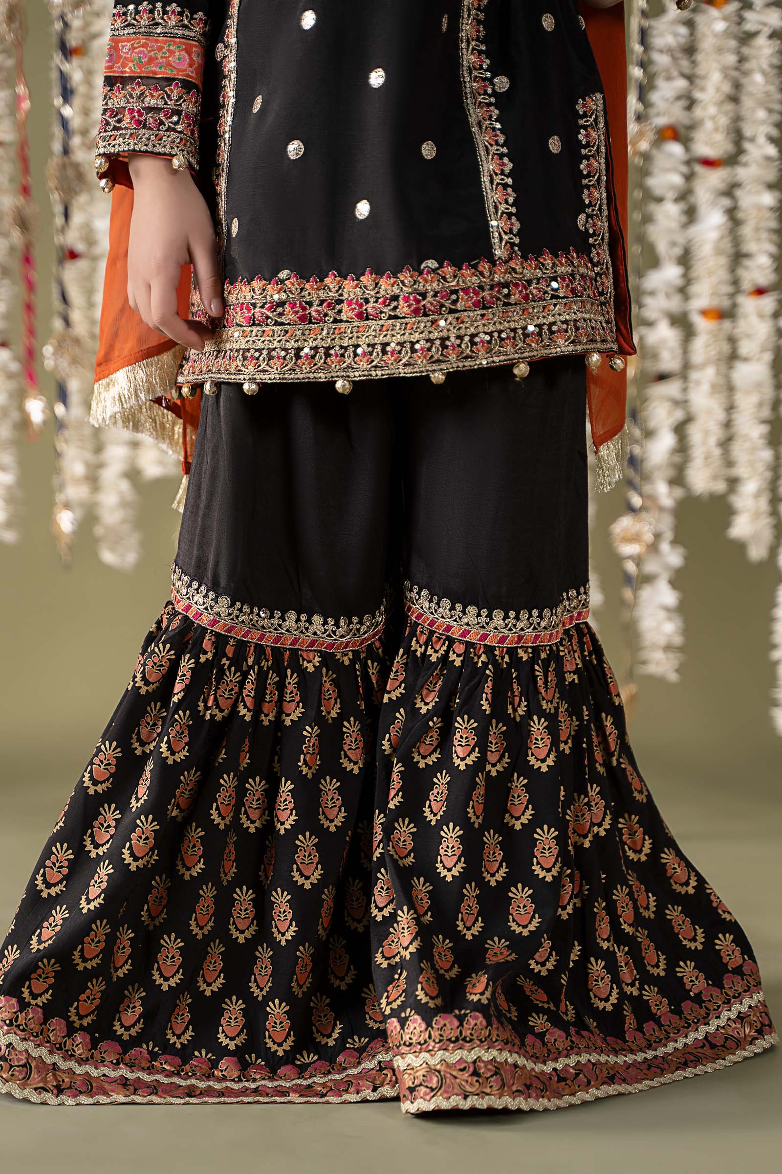 3 Piece Embroidered Raw Silk Suit - Image 5