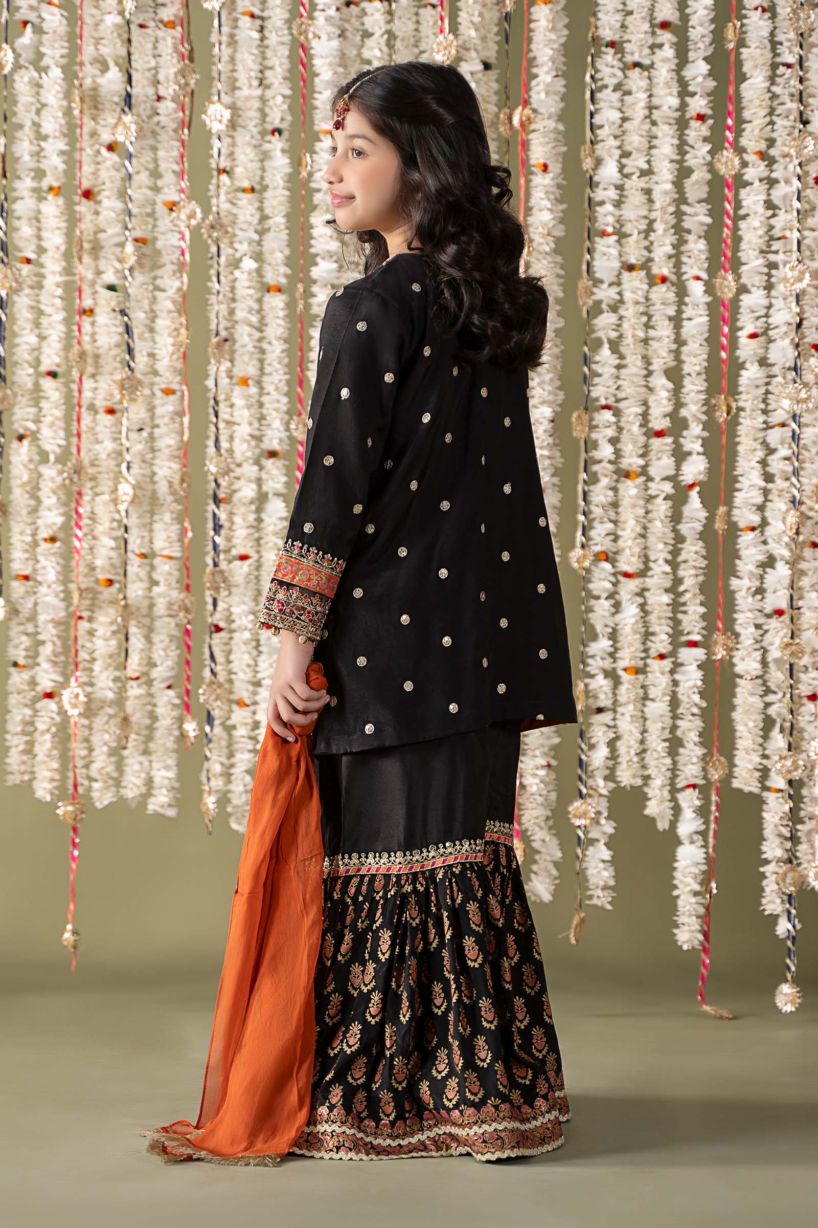 3 Piece Embroidered Raw Silk Suit - Image 7