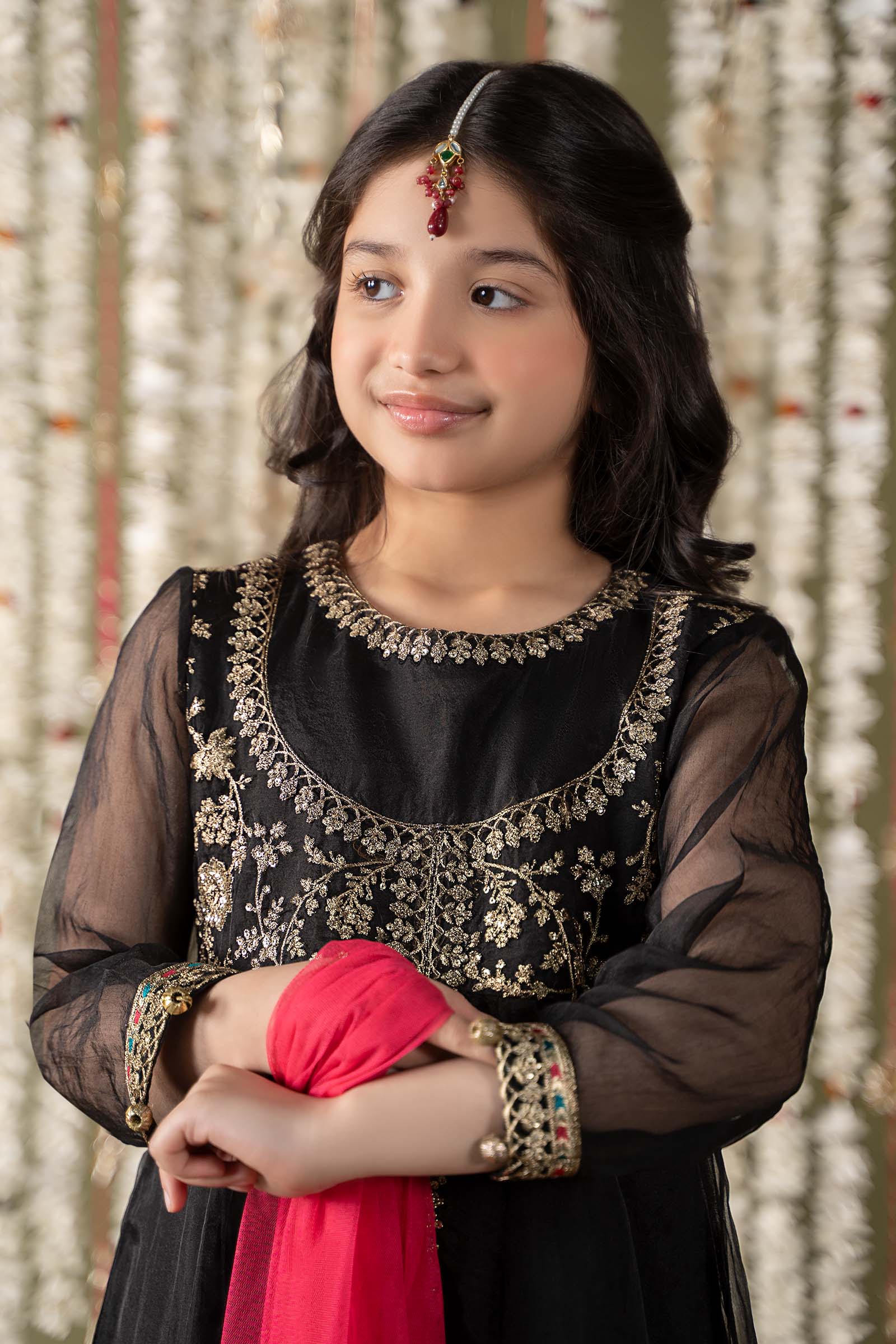 3 Piece Embroidered Organza Suit - Image 3