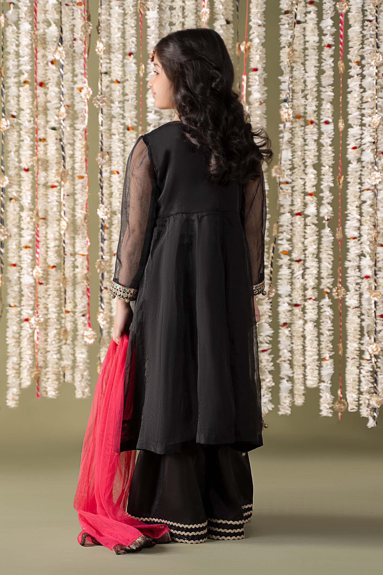 3 Piece Embroidered Organza Suit - Image 5