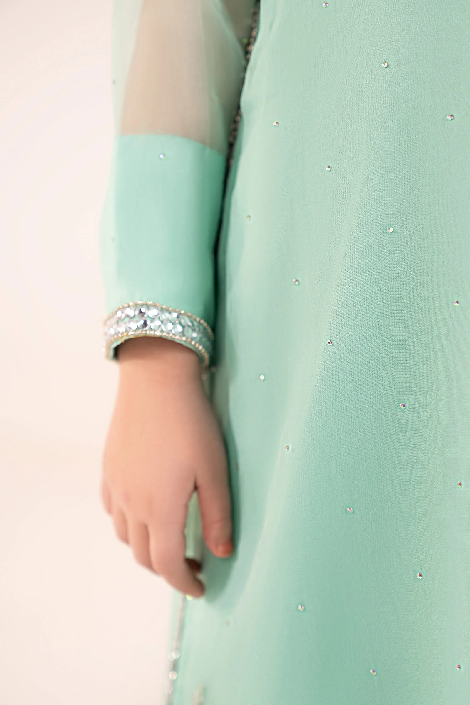2 Piece Embroidered Organza Suit - Image 4