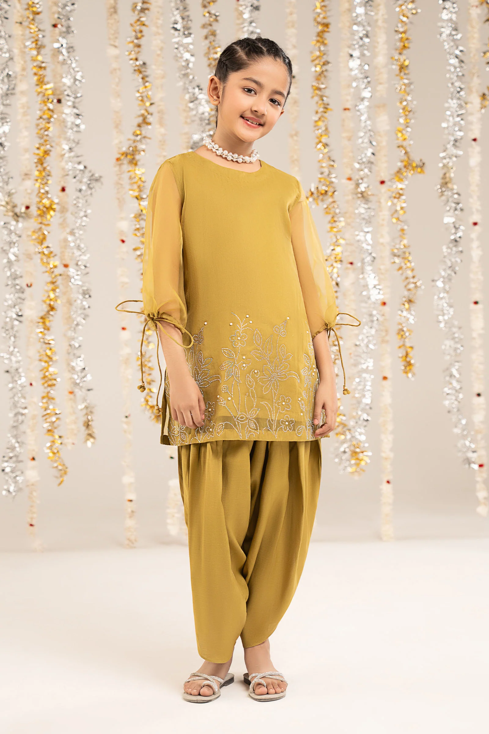 2 Piece Embellished Organza Suit - Image 2