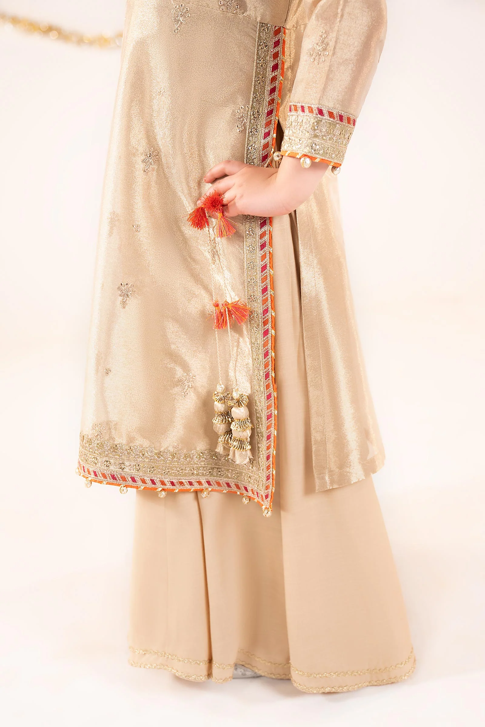 3 Piece Embroidered Tissue Suit - Image 5
