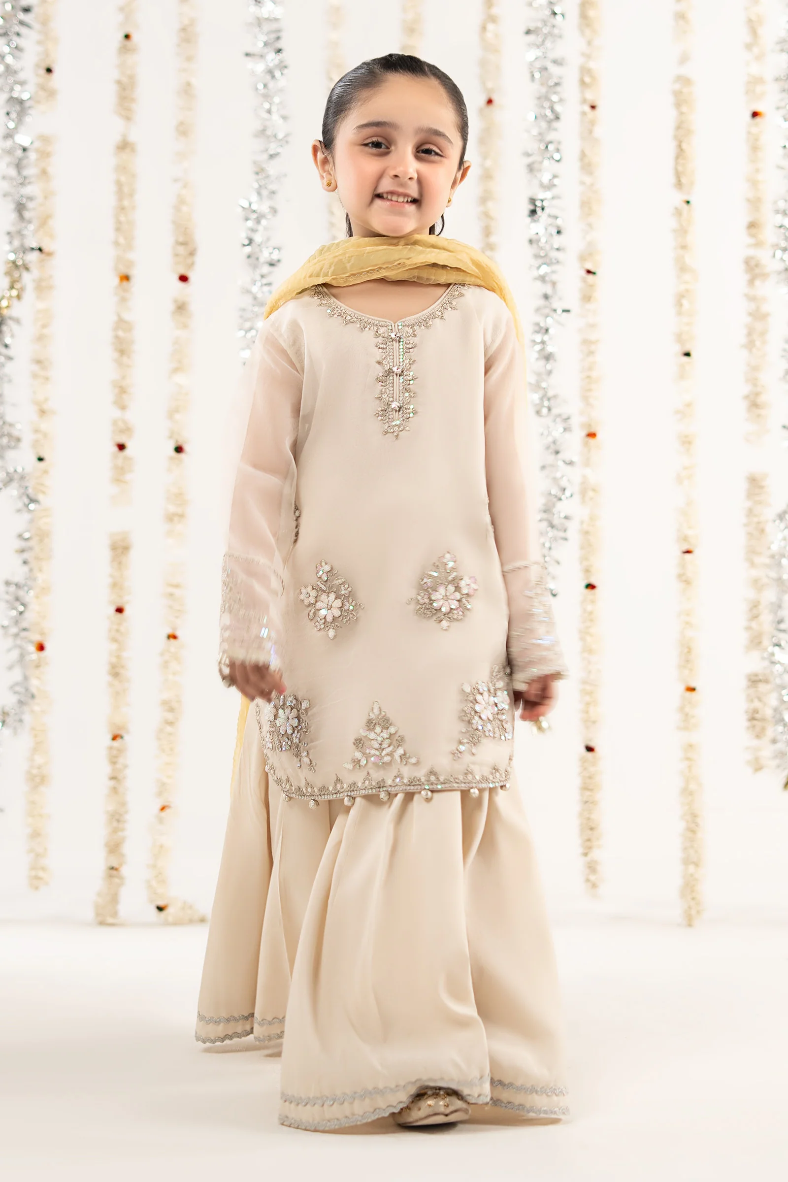 3 Piece Embroidered Organza Suit - Image 2