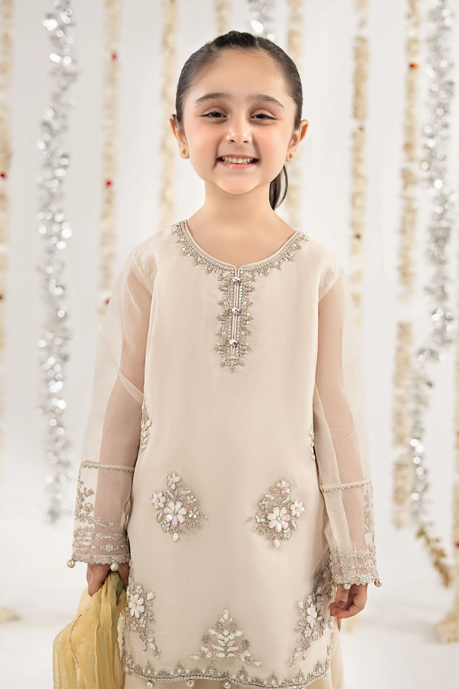 3 Piece Embroidered Organza Suit - Image 3