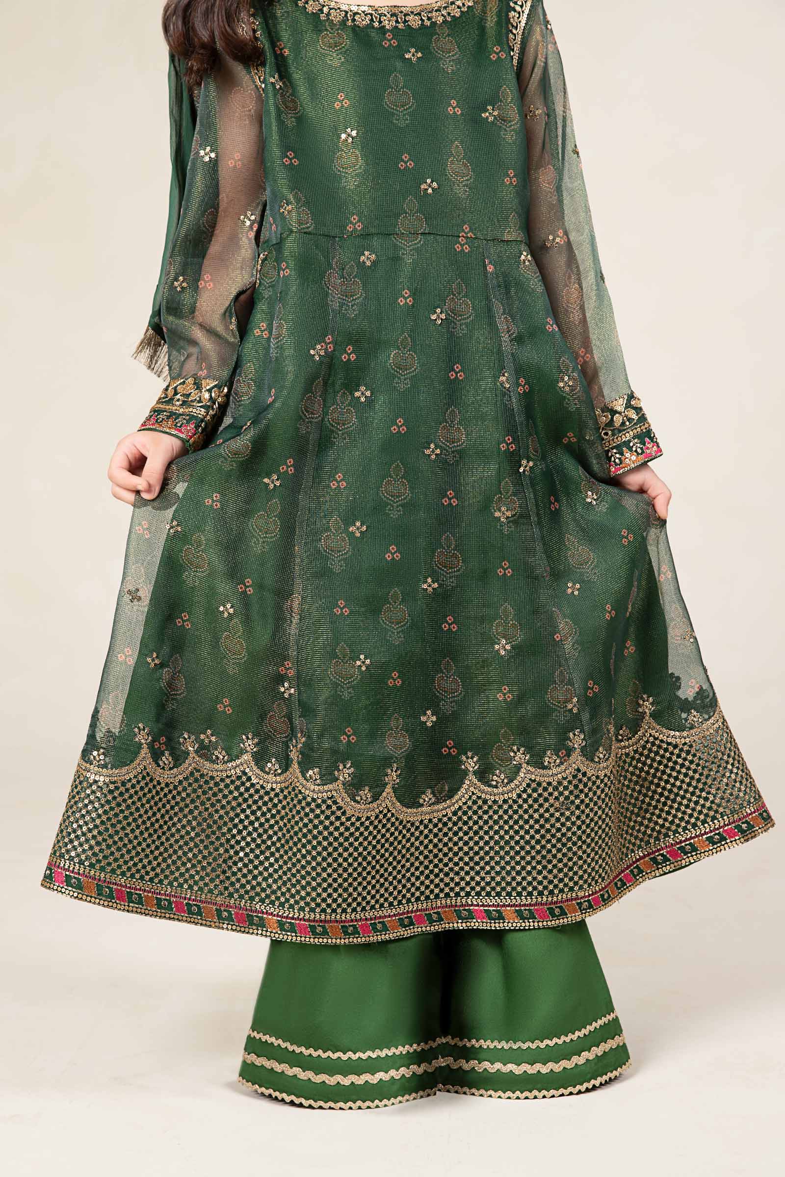 3 Piece Embroidered Cotton Net Suit - Image 4