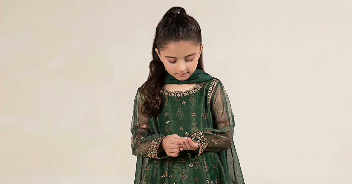 3 Piece Embroidered Cotton Net Suit - Image 6