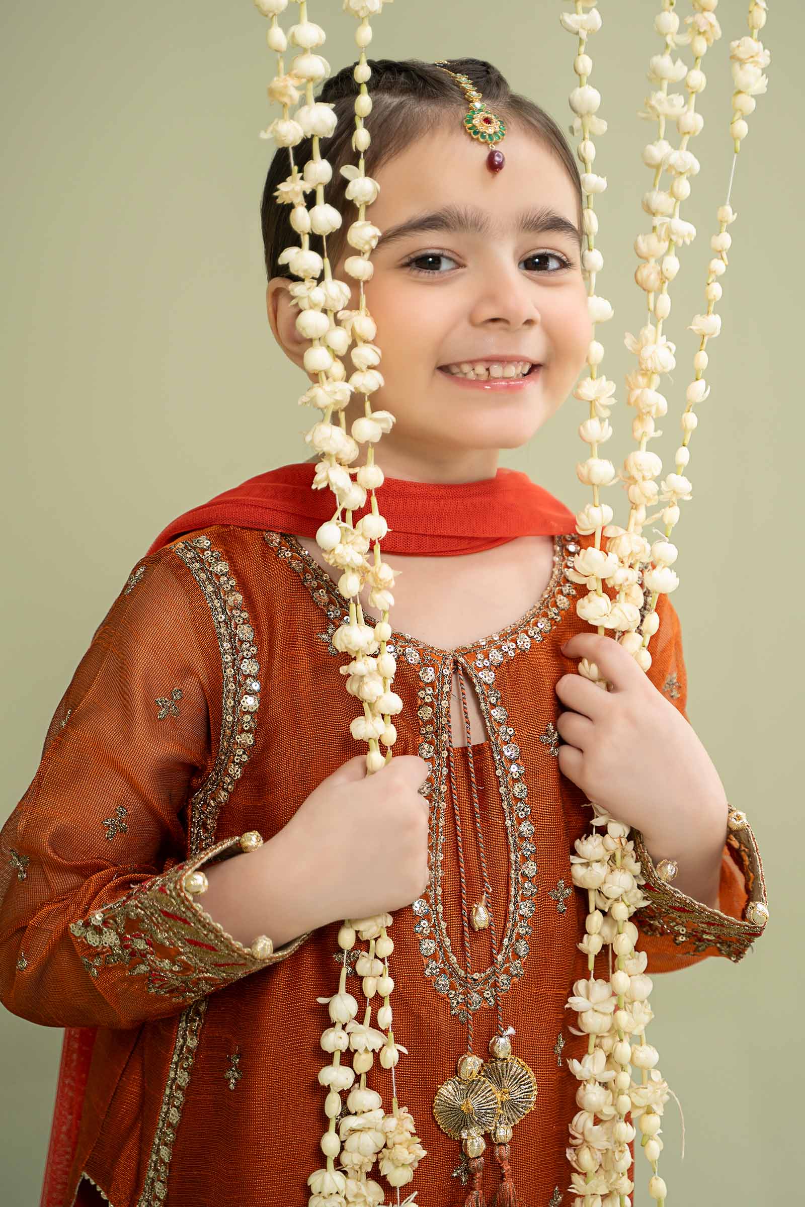 3 Piece Embroidered Paper Cotton Suit - Image 3