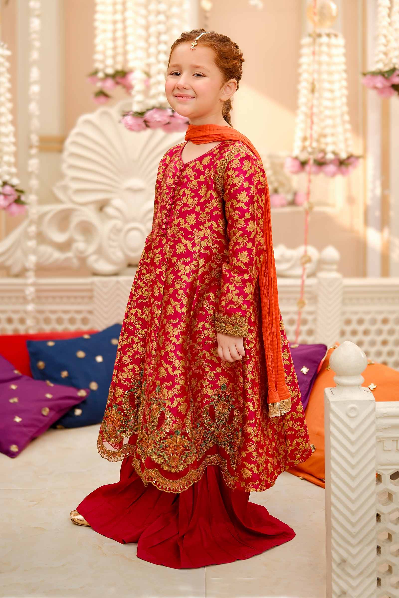 3 Piece Embroidered Jamawar Suit - Image 2
