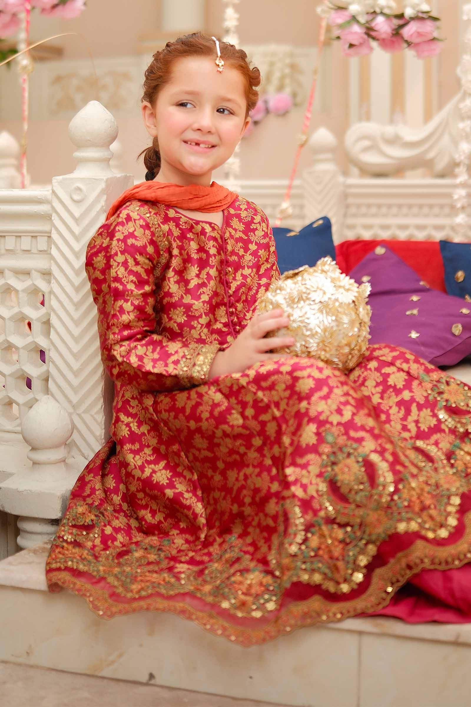 3 Piece Embroidered Jamawar Suit - Image 4