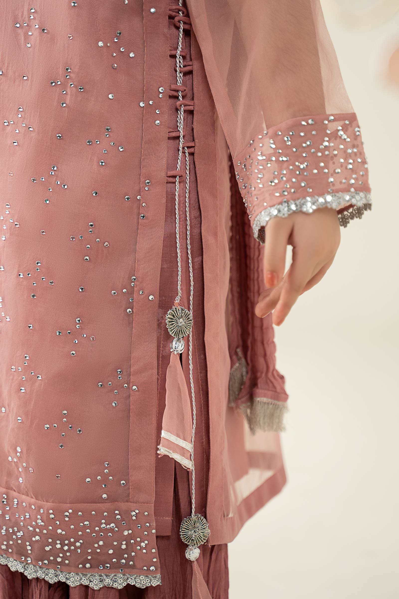 3 Piece Embellished Organza Suit - Image 5