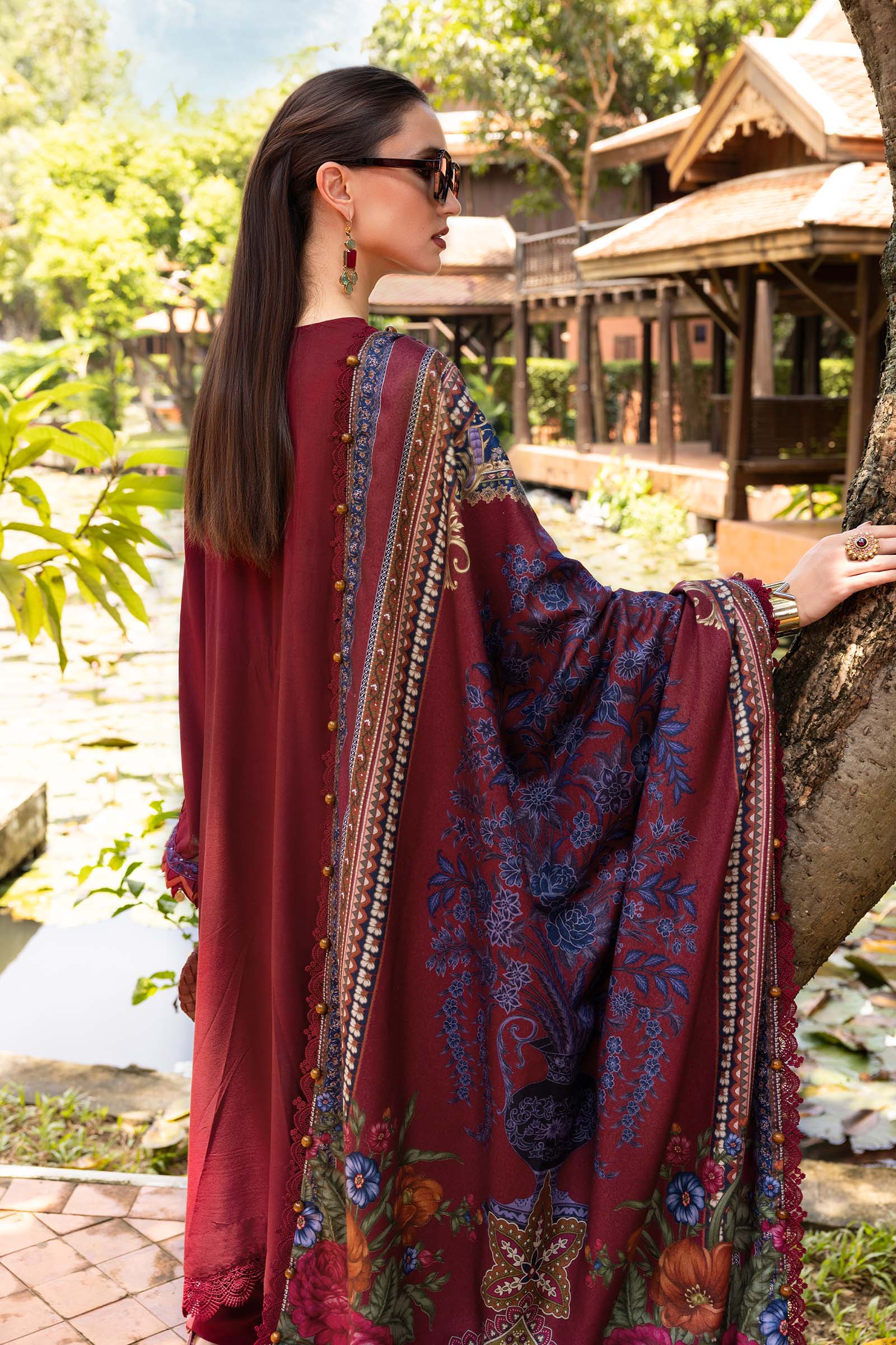 3 Piece Unstitched Embroidered Twill Linen Suit - Image 7
