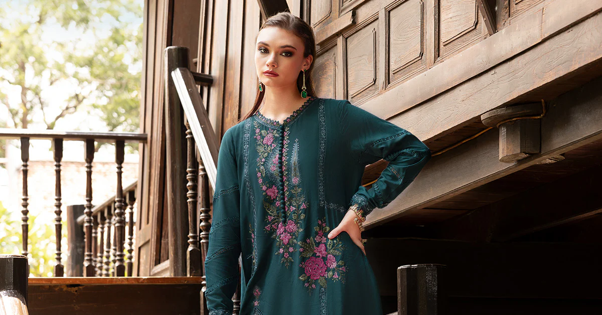 3 Piece Unstitched Embroidered Twill Linen Suit - Image 6