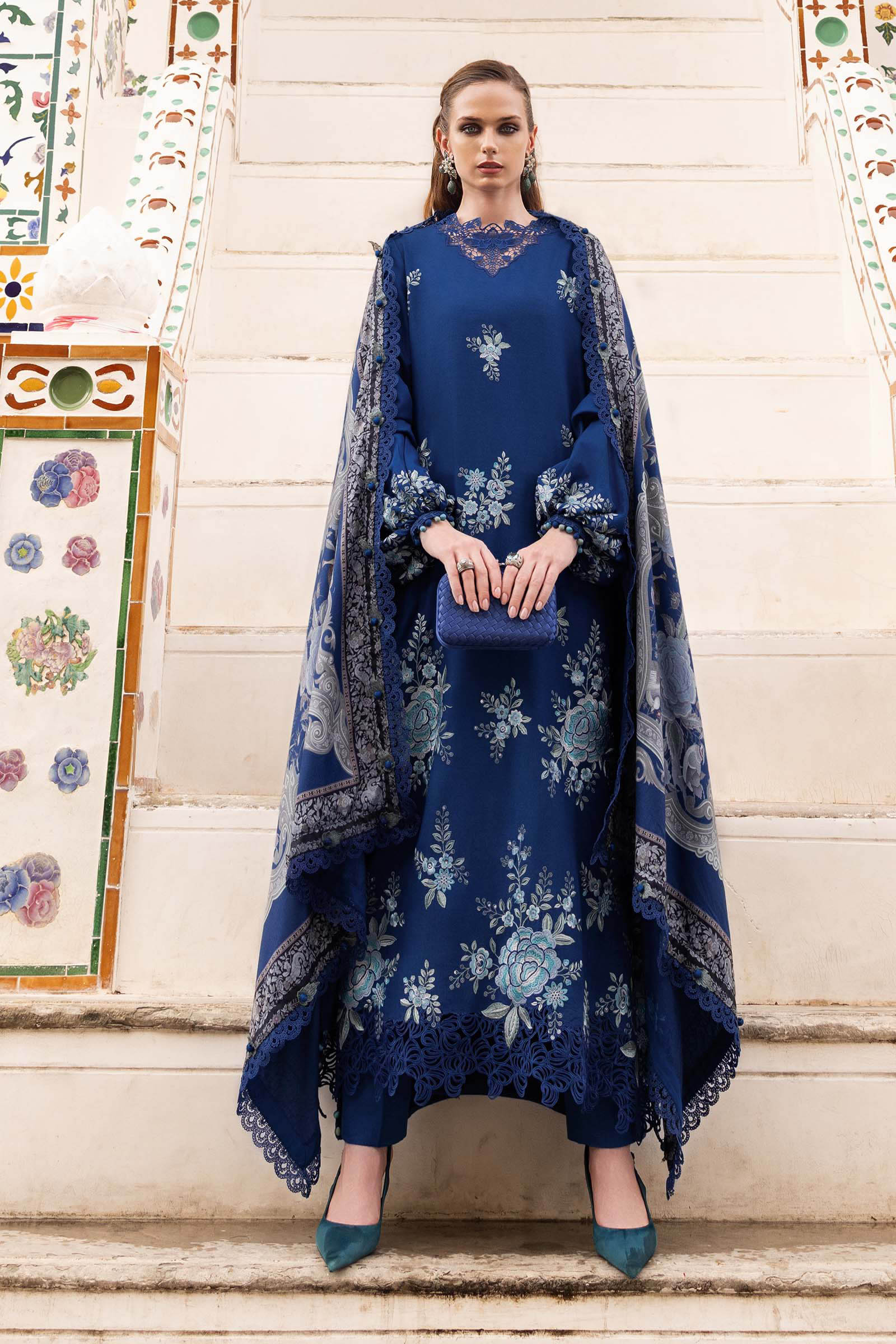3 Piece Unstitched Embroidered Twill Linen Suit - Image 5