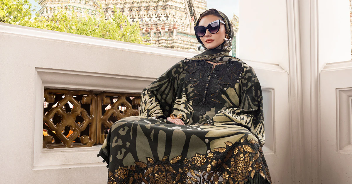 3 Piece Unstitched Embroidered Linen Suit - Image 5
