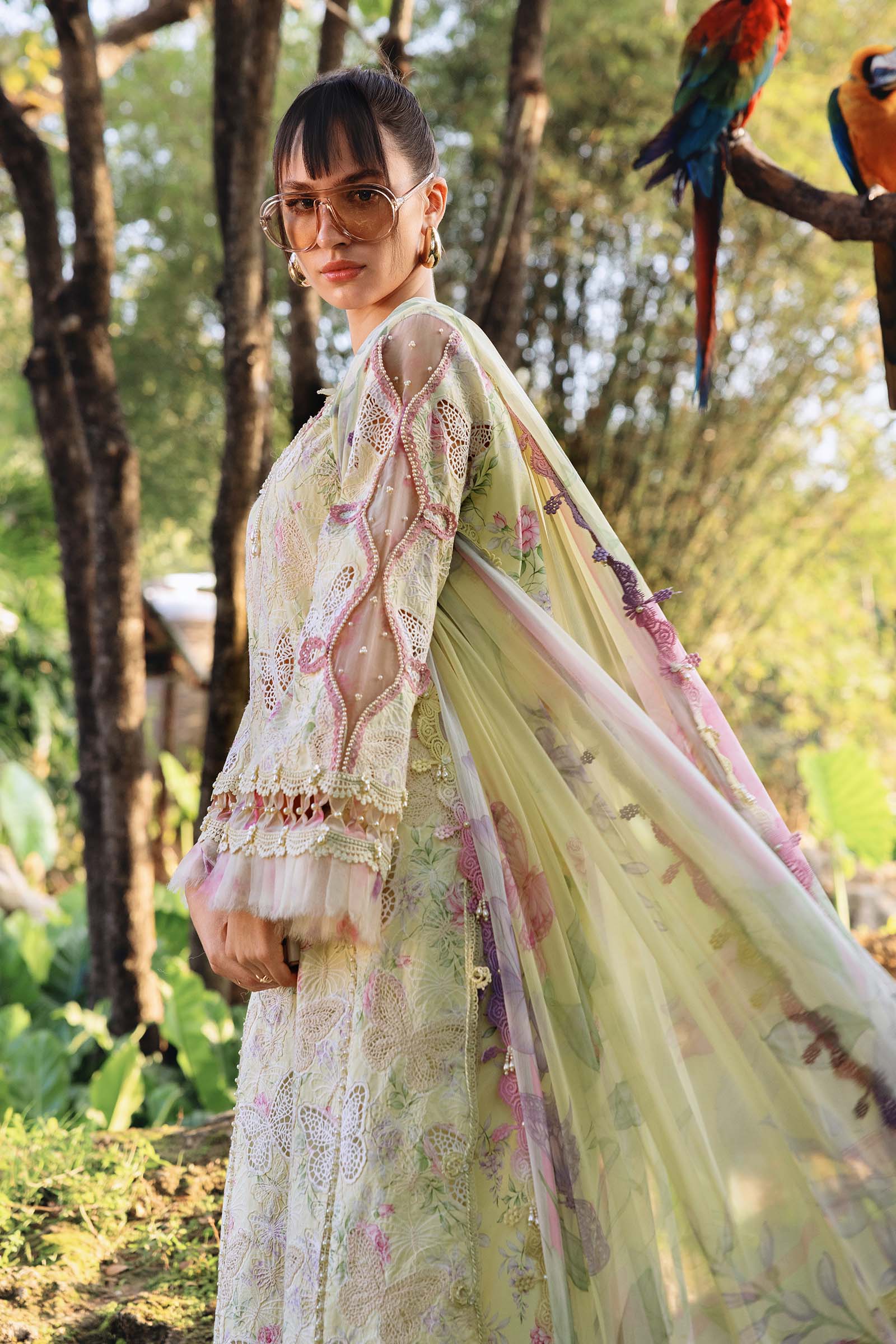 3 Piece Unstitched Embroidered Lawn Suit - Image 3