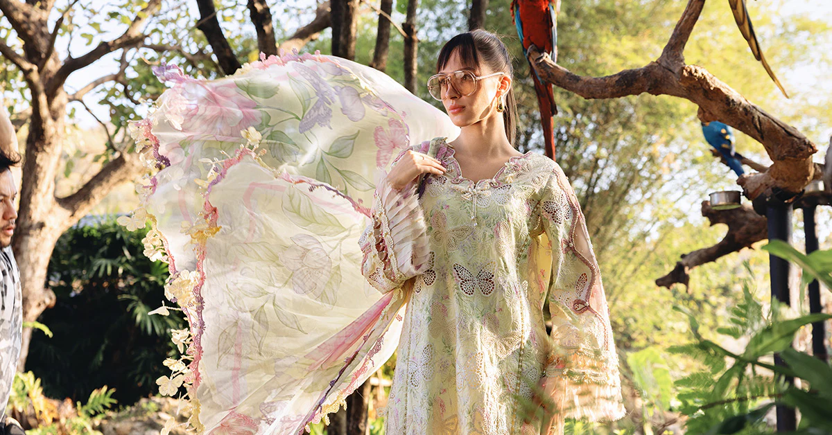 3 Piece Unstitched Embroidered Lawn Suit - Image 4