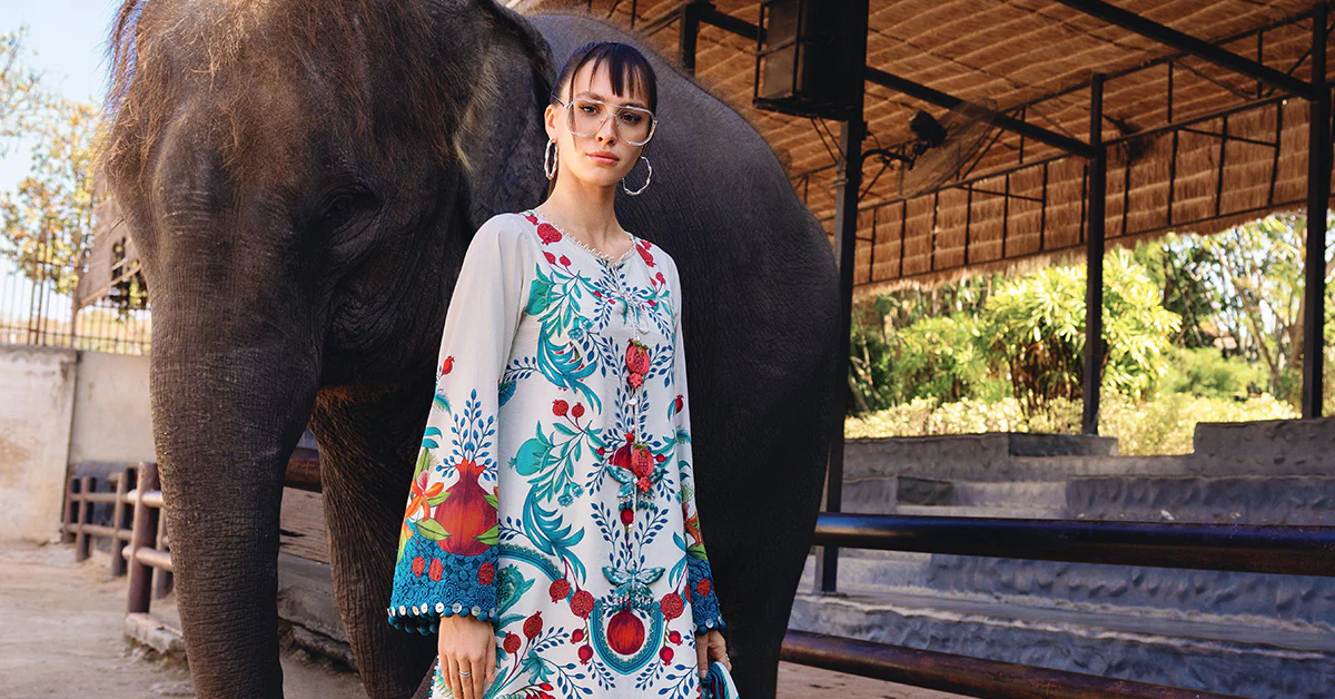 3 Piece Unstitched Embroidered Lawn Suit - Image 3