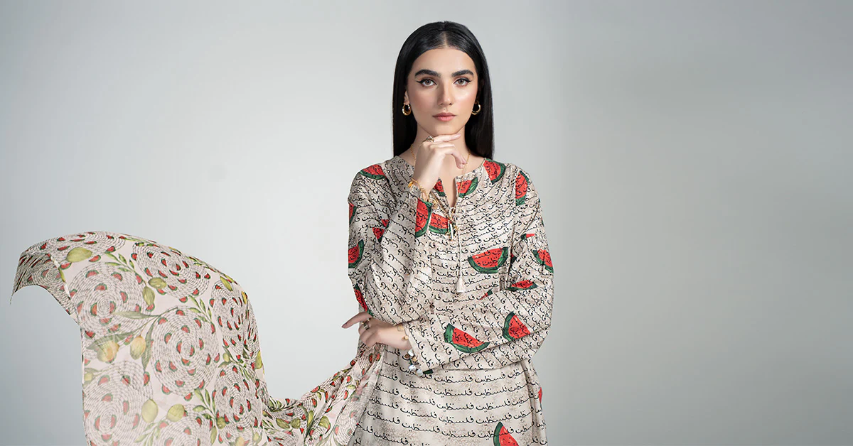 3 Piece Printed Lawn Suit - Image 6