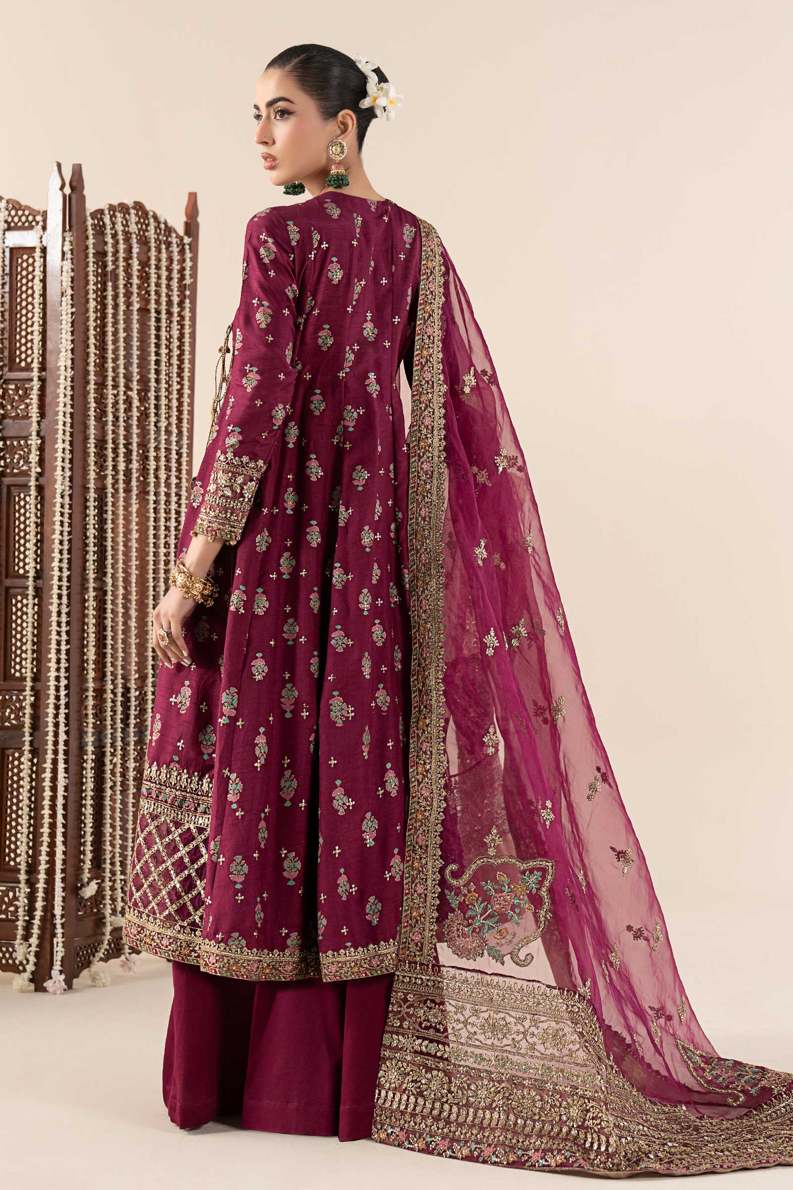 3 Piece Printed Raw Silk Suit - Image 6