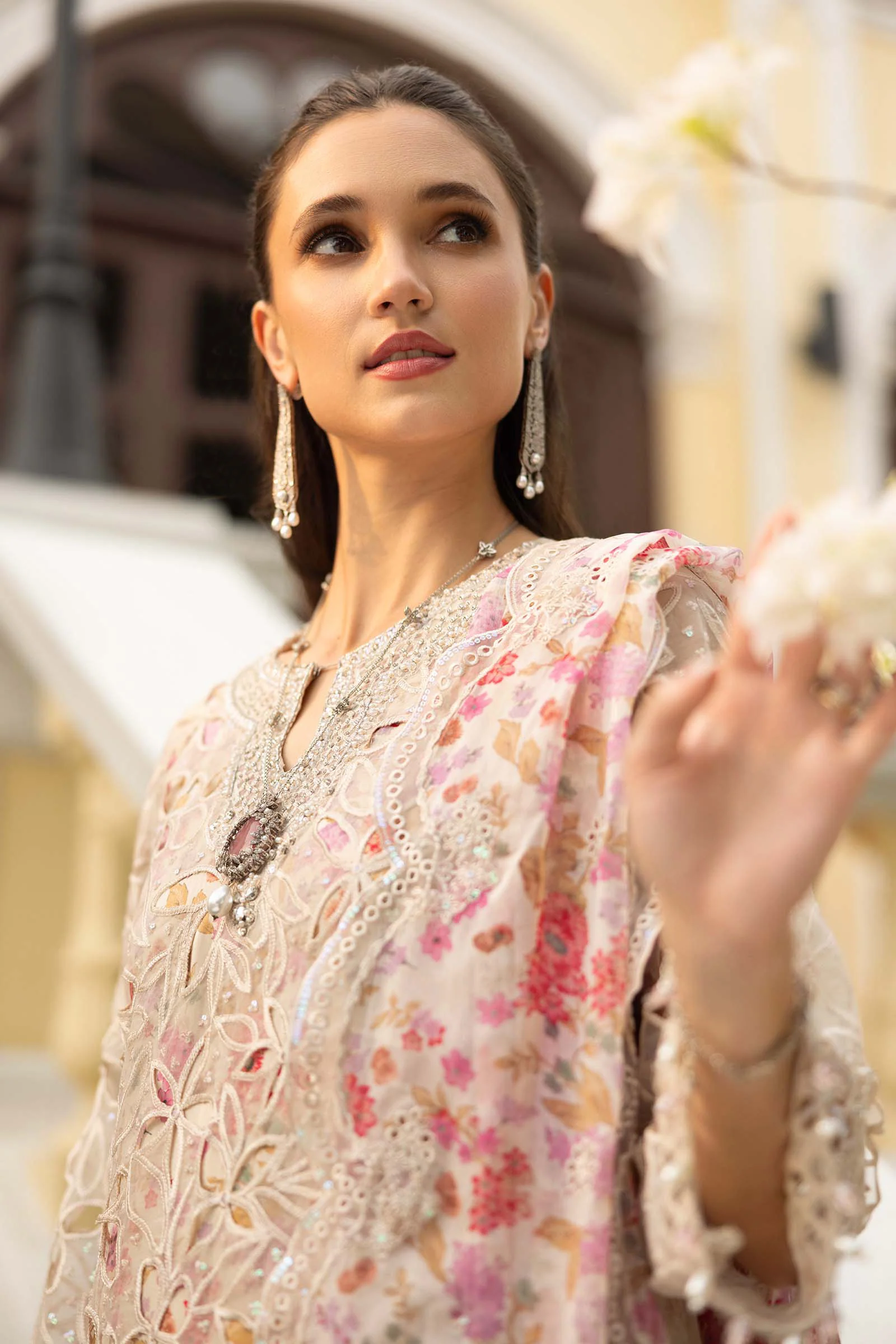 3 Piece Embroidered Organza Suit - Image 6