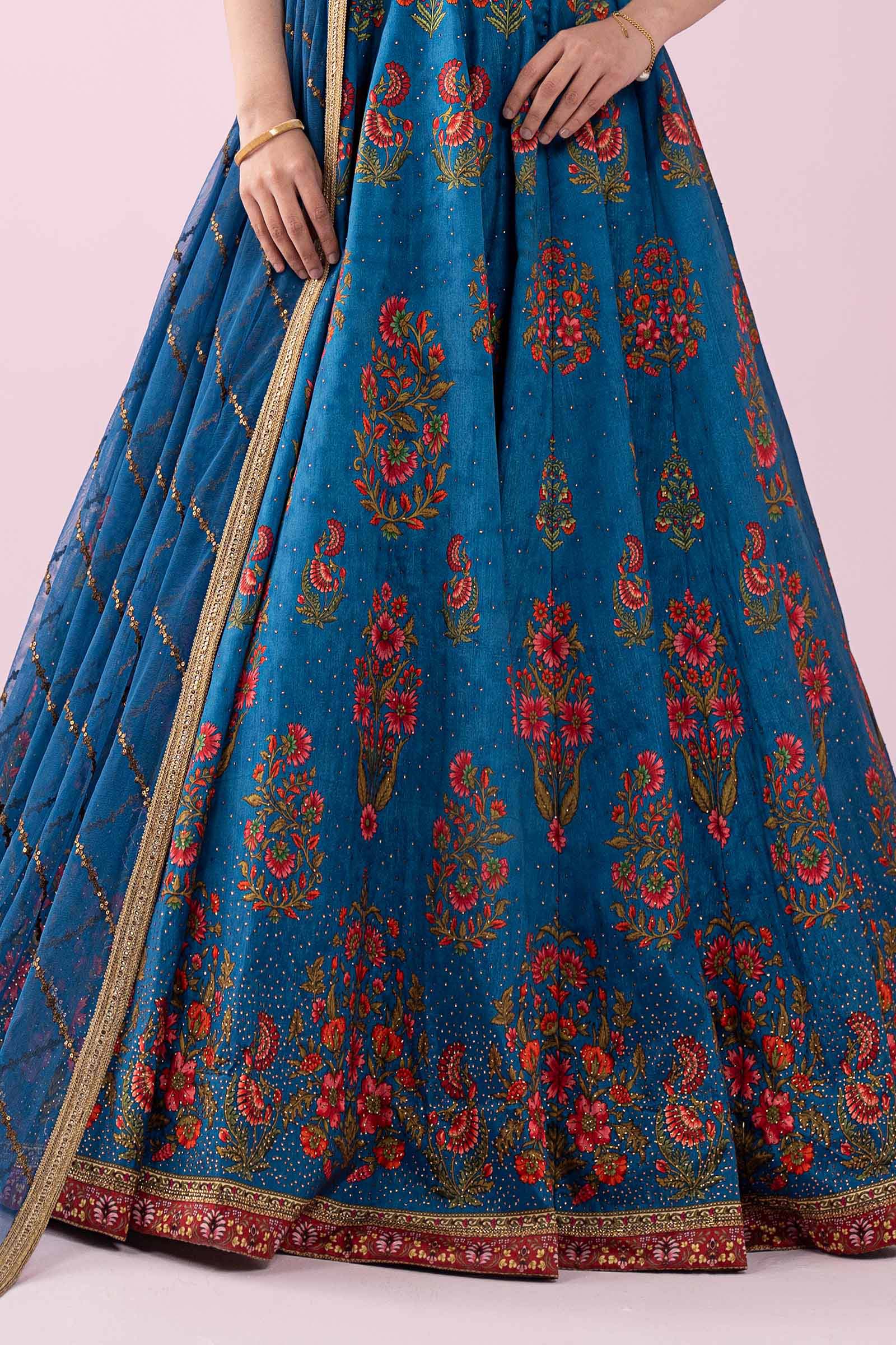 3 Piece Embroidered Raw Silk Suit - Image 6