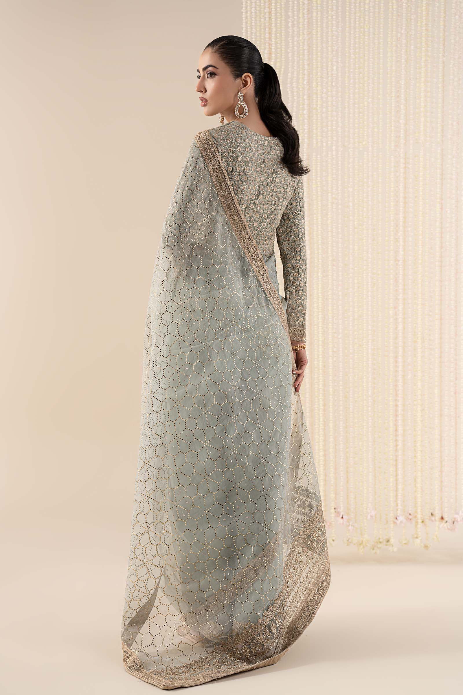 3 Piece Embroidered Raw Silk Suit - Image 7