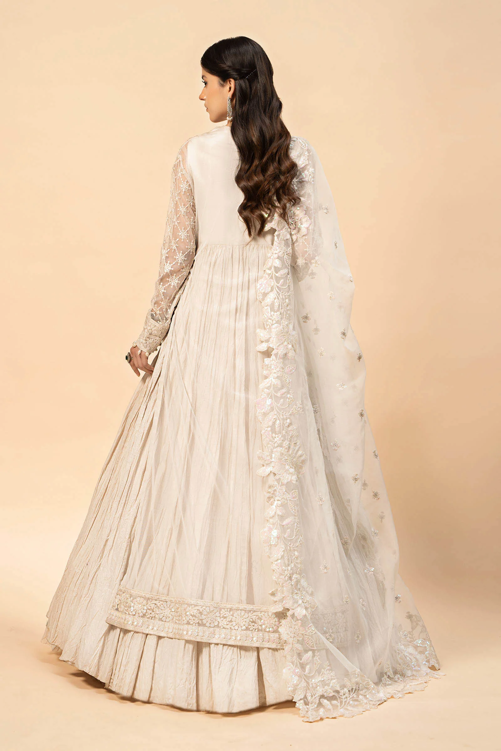 3 Piece Embroidered Net Suit - Image 6