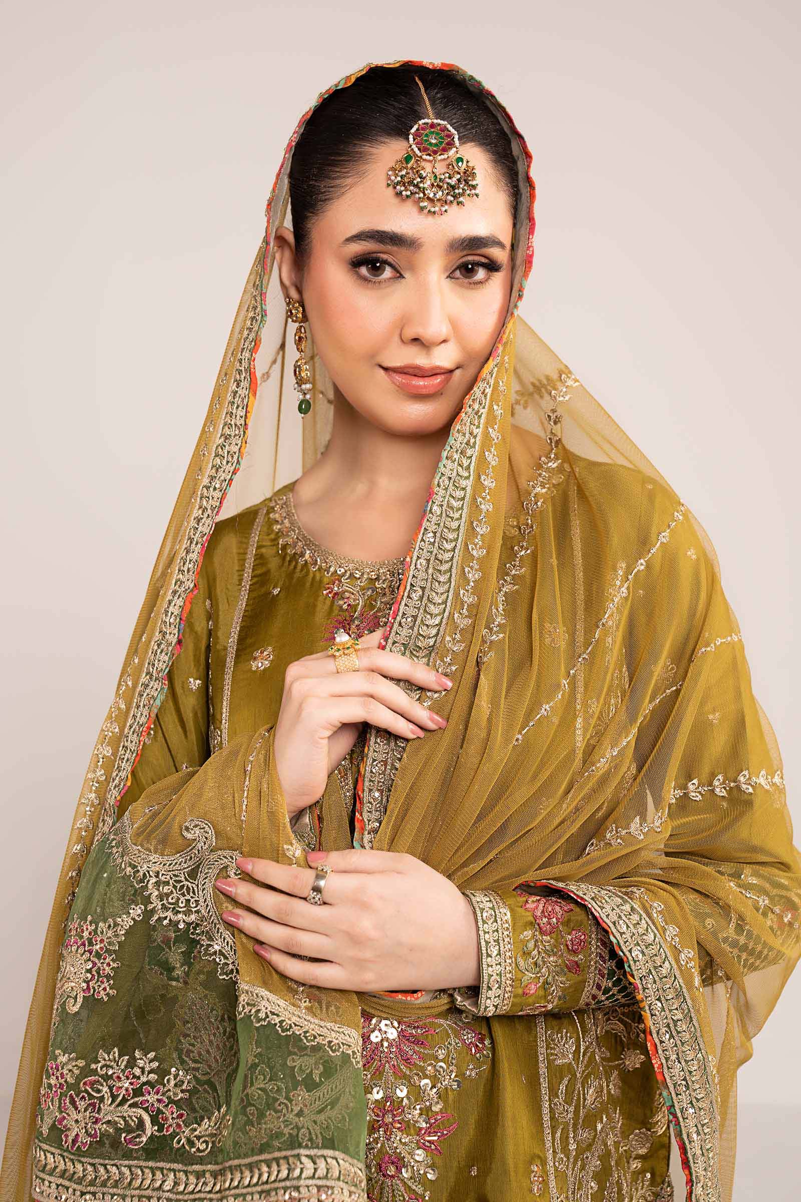 3 Piece Embroidered Raw Silk Suit - Image 4