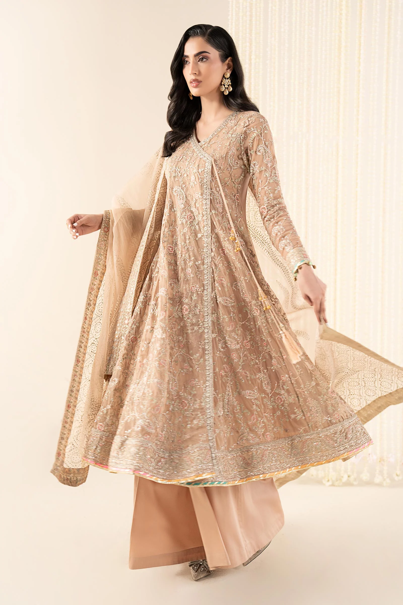3 Piece Embroidered Net Suit - Image 2