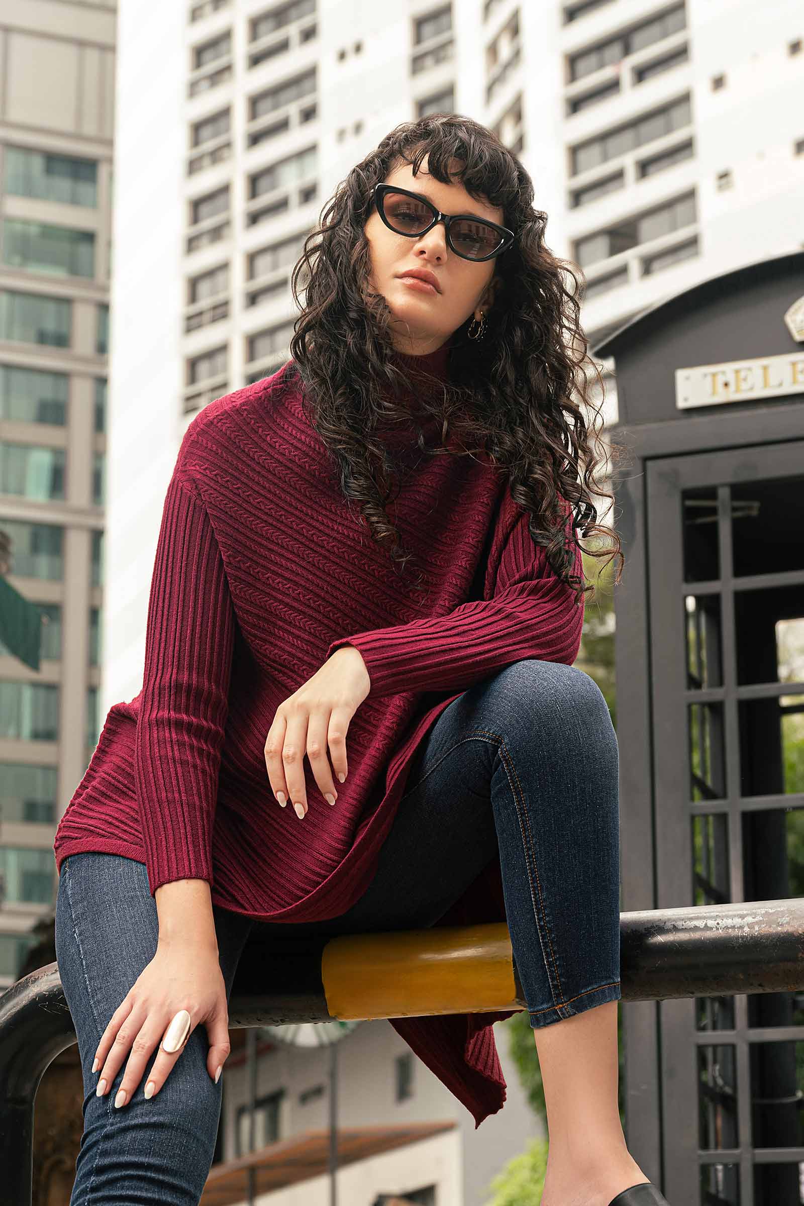 Asymmetrical Sweater (Free Size) - Image 4