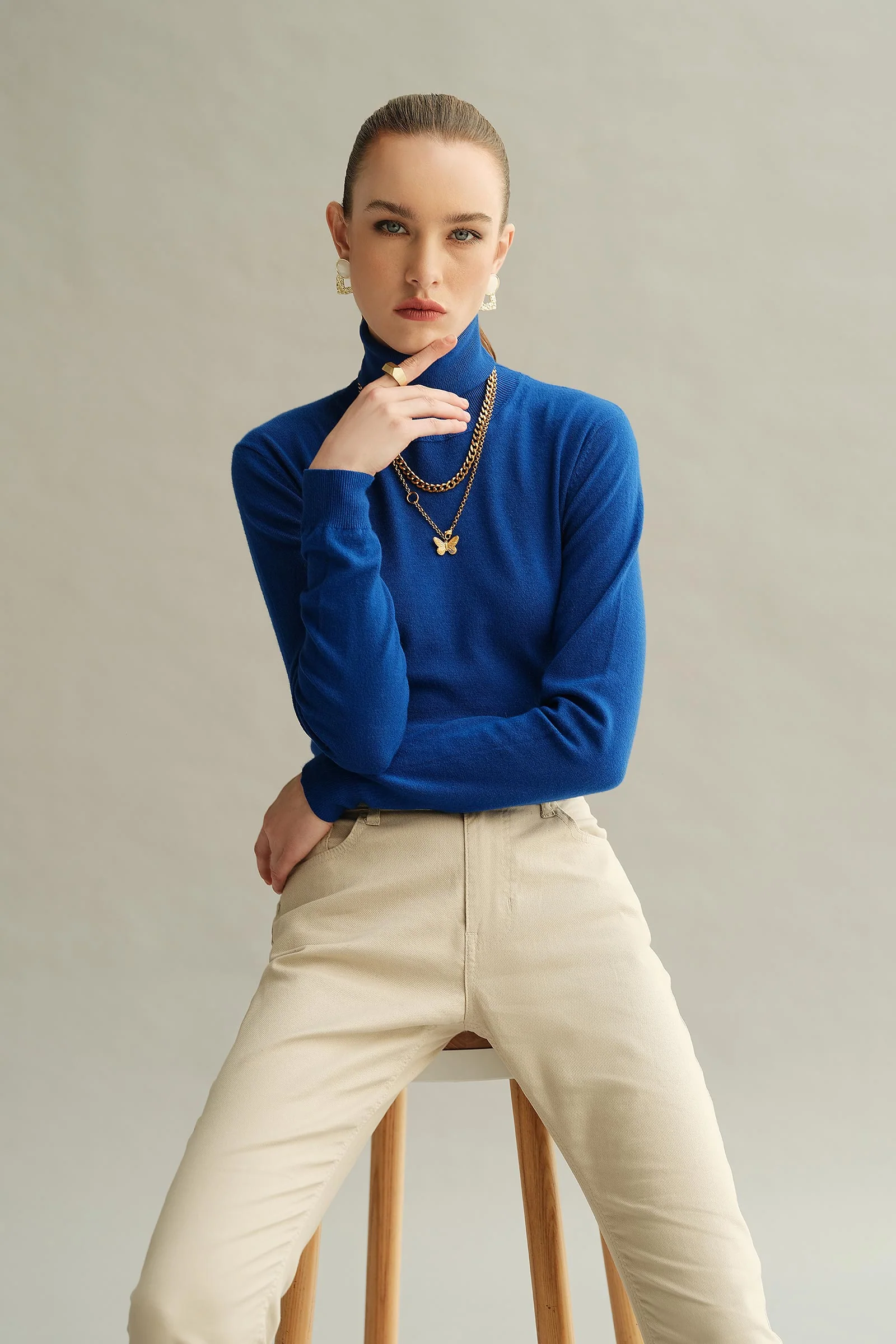 Turtle Neck Sweater (Free Size)