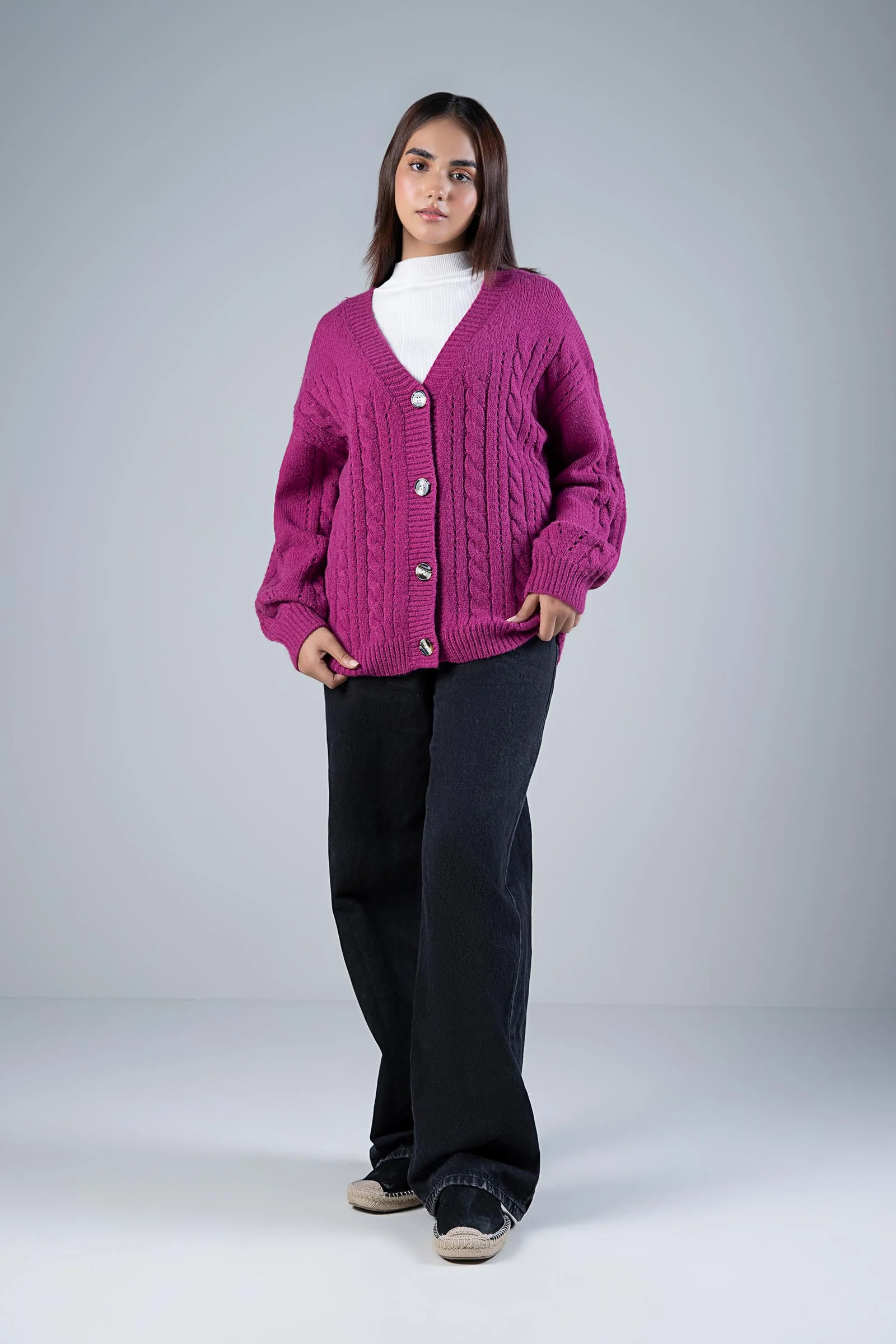Cable Knit Cardigan - Image 2