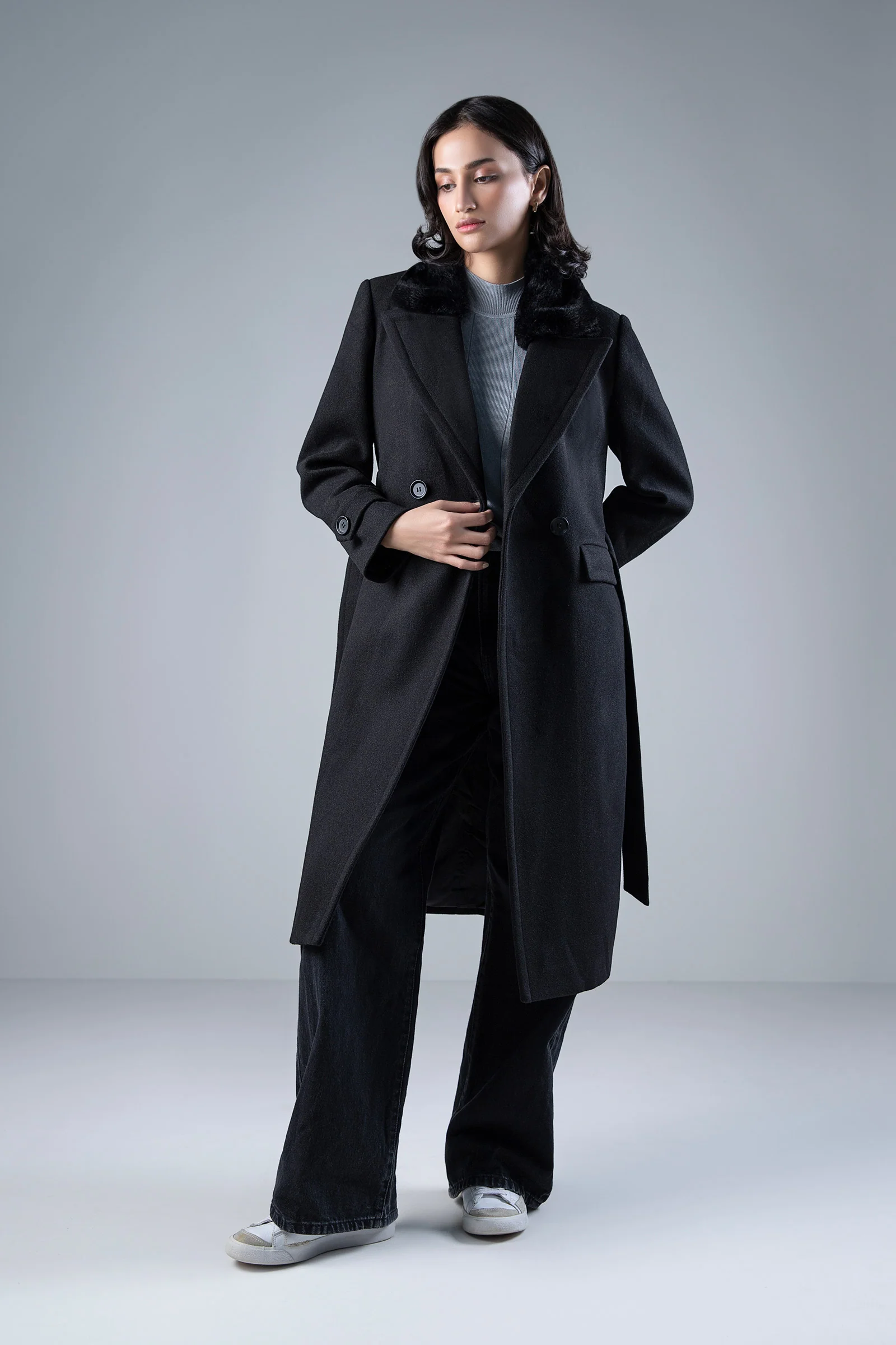 Fur Collar Coat
